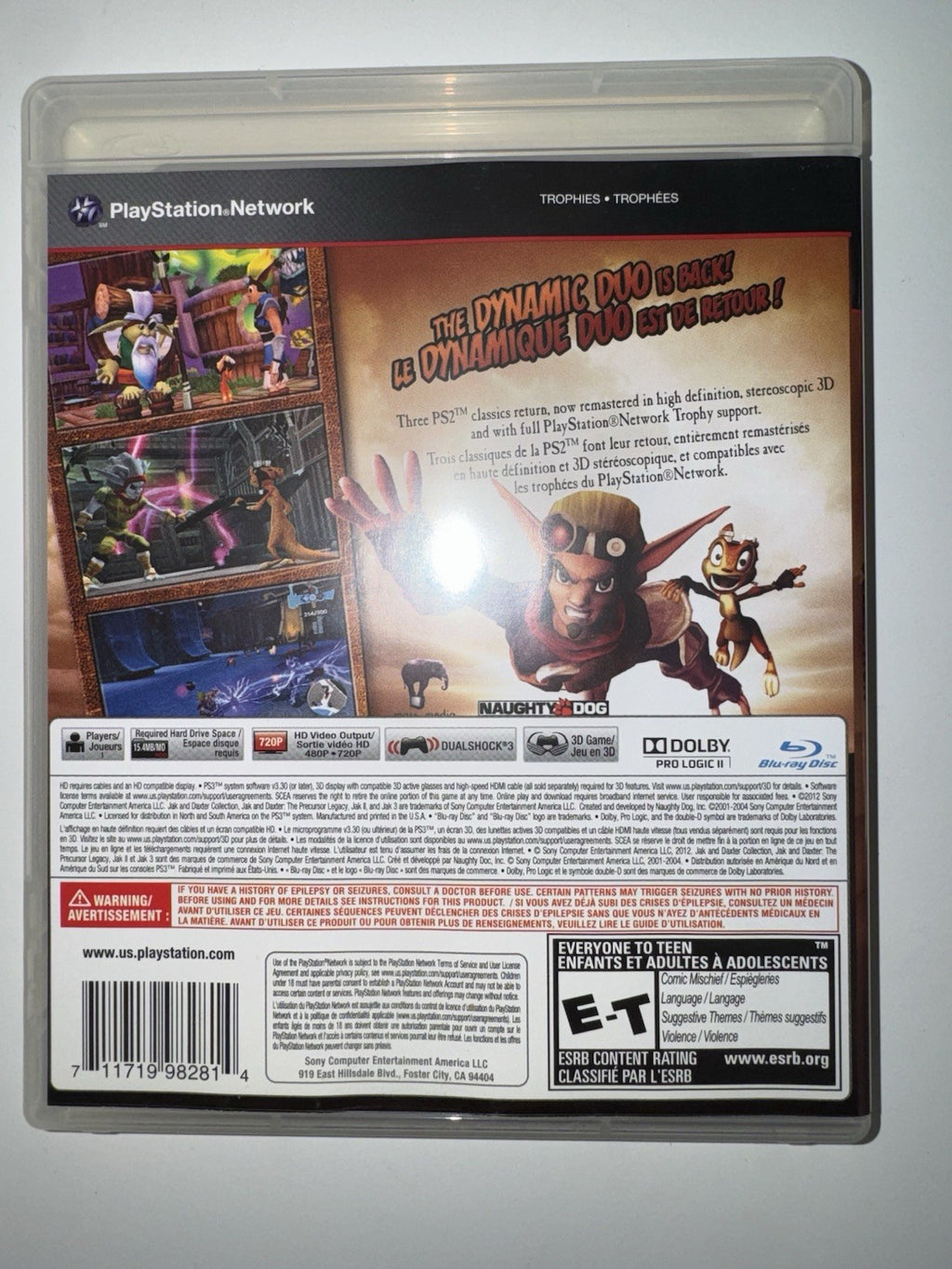 Jak and Daxter Collection (Sony PlayStation 3, 2012) CIB COMPLETE PS3