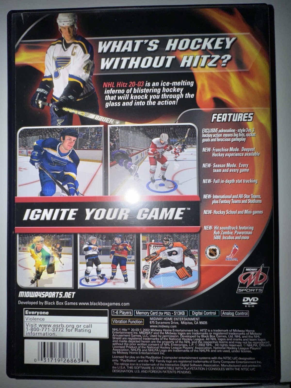 NHL Hitz 2003 Sony PlayStation 2 PS2 CIB