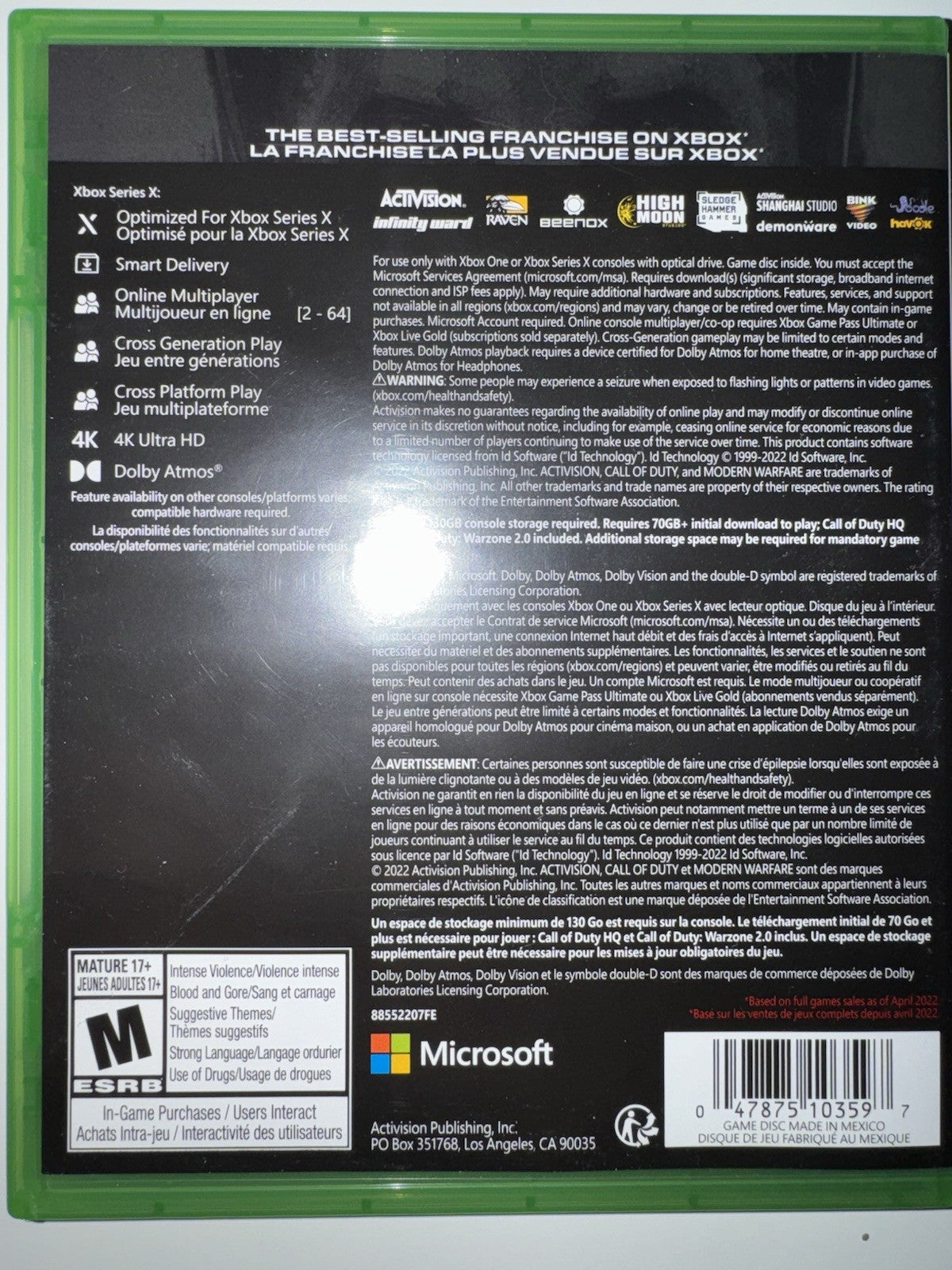 Call Of Duty: Modern Warfare II 2 (Xbox One / Xbox Series X, 2022) XSX