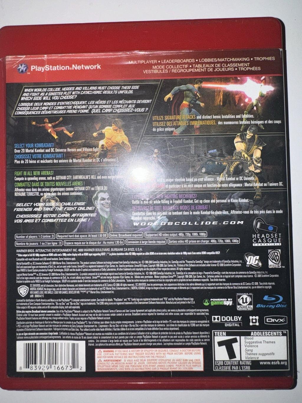 Mortal Kombat vs. DC Universe (Sony PlayStation 3, 2008) GREATEST HITS CIB PS3