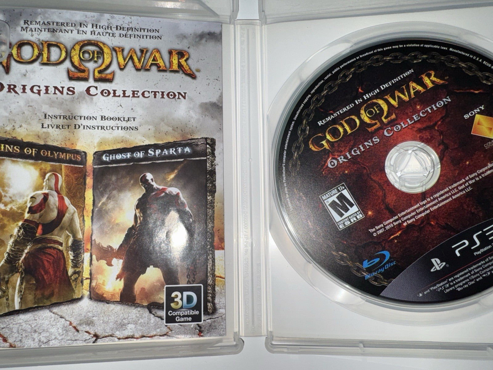 God of War Origins Collection (Sony PlayStation 3, 2011) CIB COMPLETE PS3