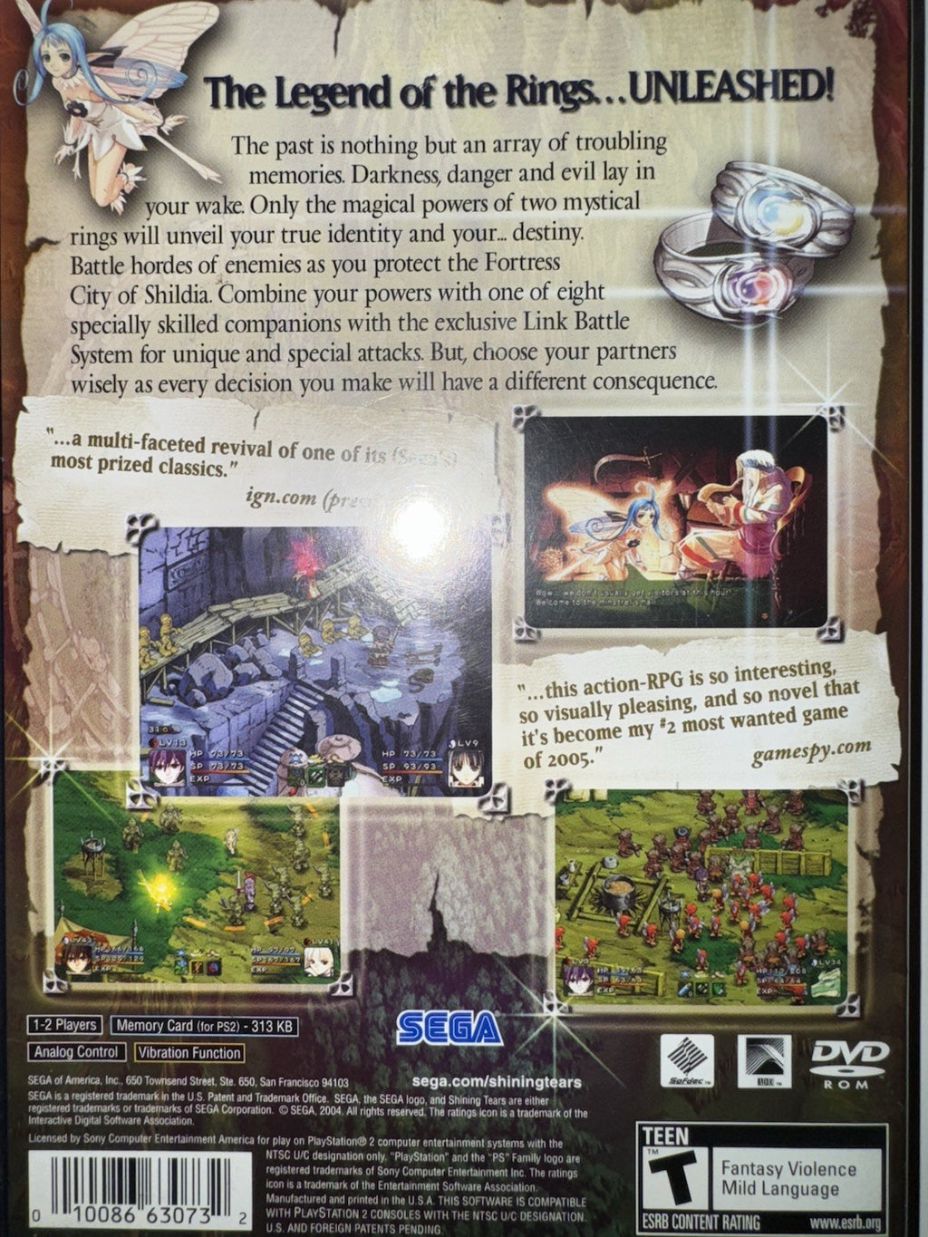 Shining Tears ( Sony PlayStation 2, 2005)  PS2