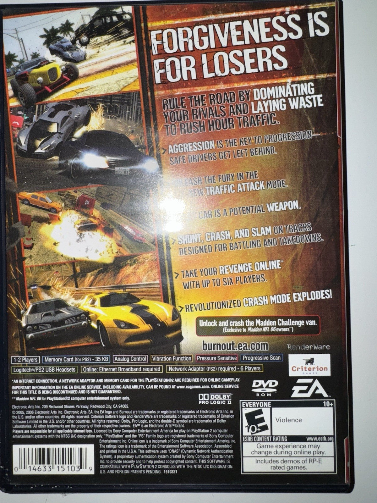 Burnout: Revenge (Sony PlayStation 2, 2005) CIB COMPLETE + MANUAL PS2