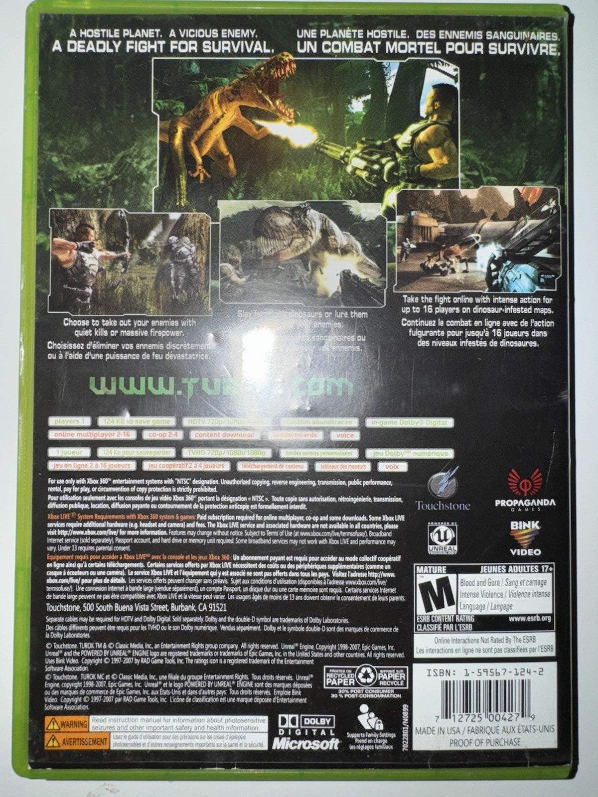 Turok (Microsoft Xbox 360, 2008) XB360