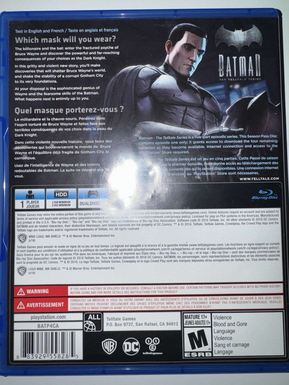 Batman: The Telltale Series (Sony Playstation 4) PS4