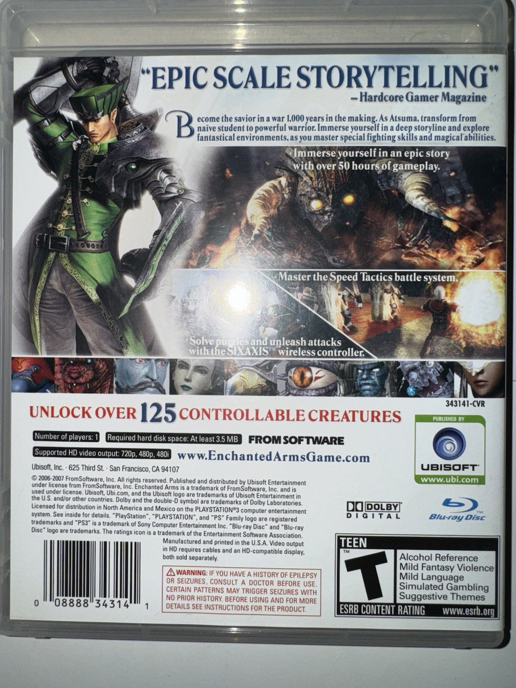 Enchanted Arms (Sony PlayStation 3 PS3, 2007) Complete CIB