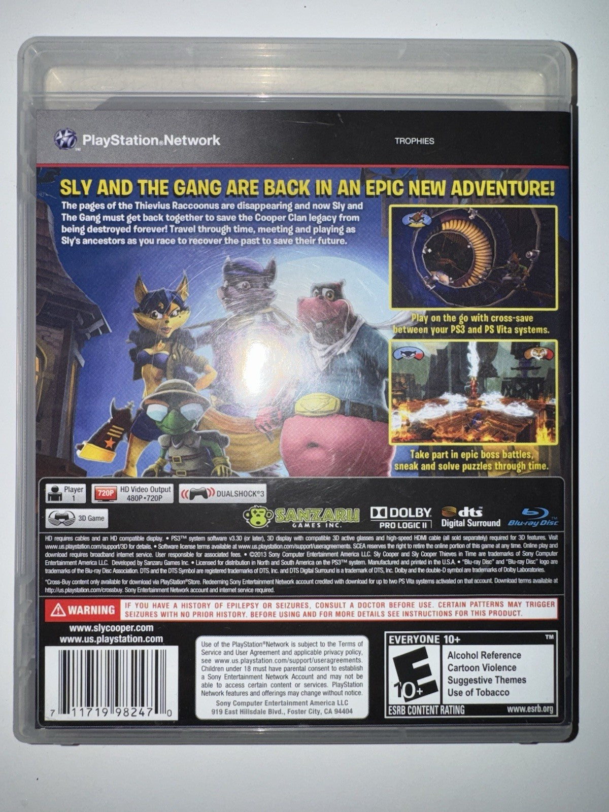 Sly Cooper: Thieves in Time (Sony PlayStation 3, 2013) PS3