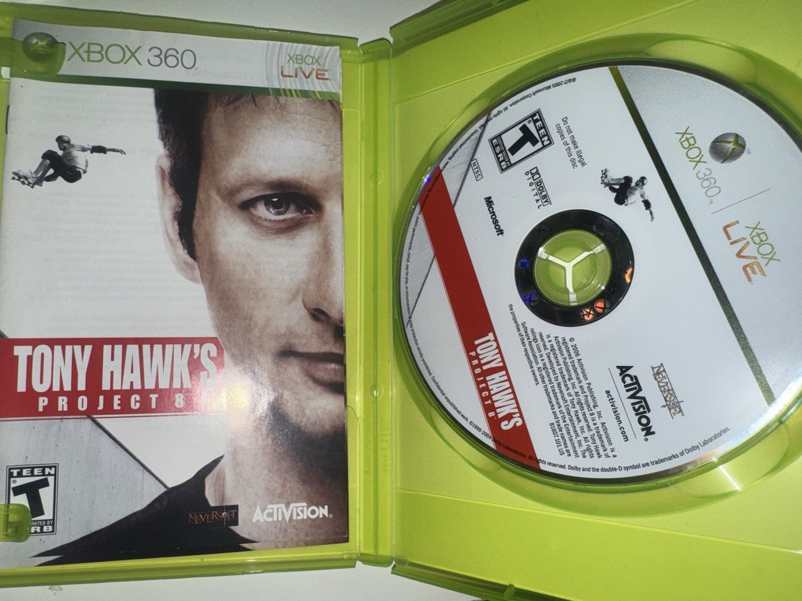 Tony Hawk's Project 8 (Xbox 360, 2006) CIB COMPLETE + MANUAL XB360