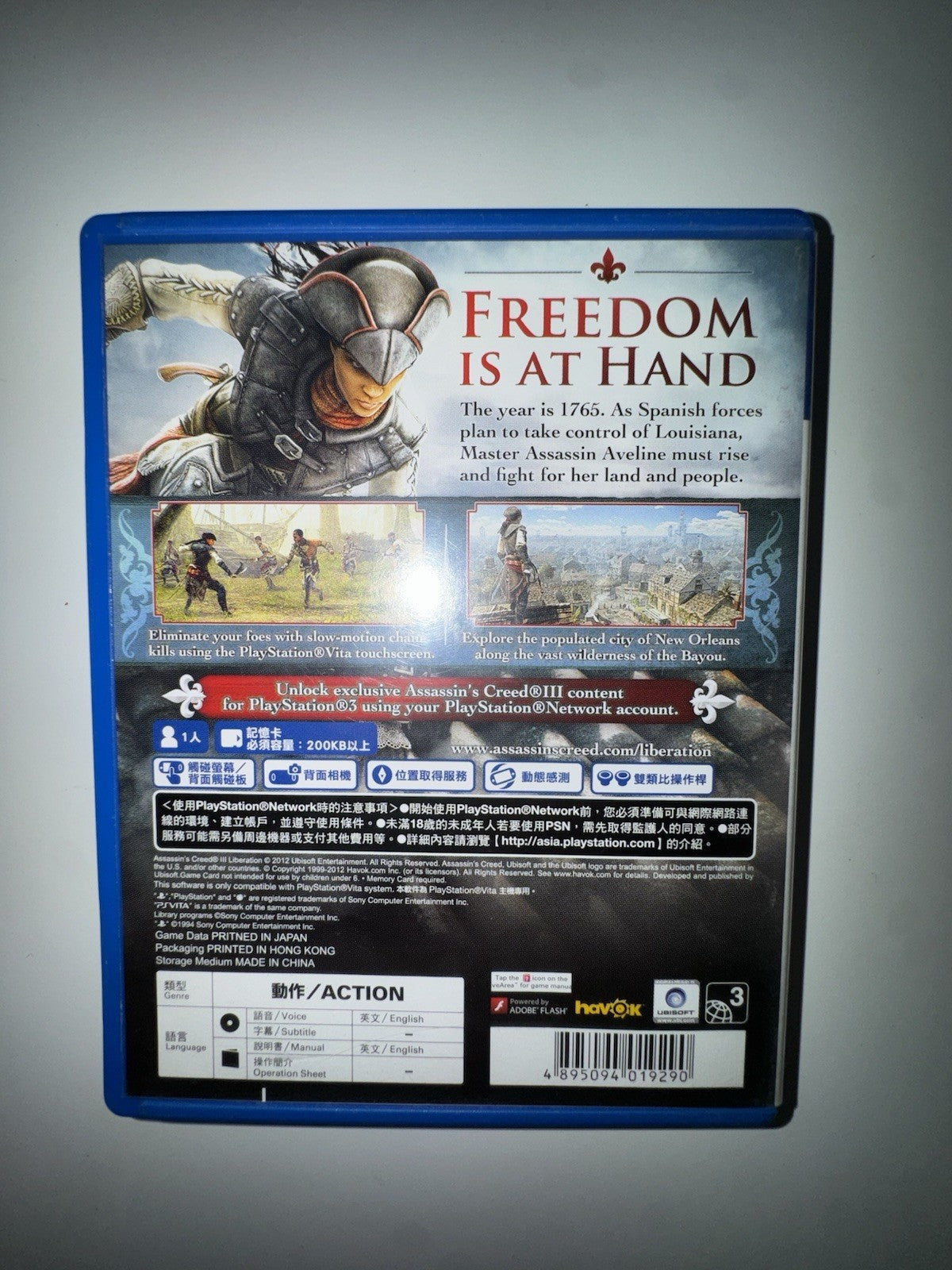 Assassin's Creed III: Liberation (Sony PlayStation PS Vita, 2012) ASIAN VERSION
