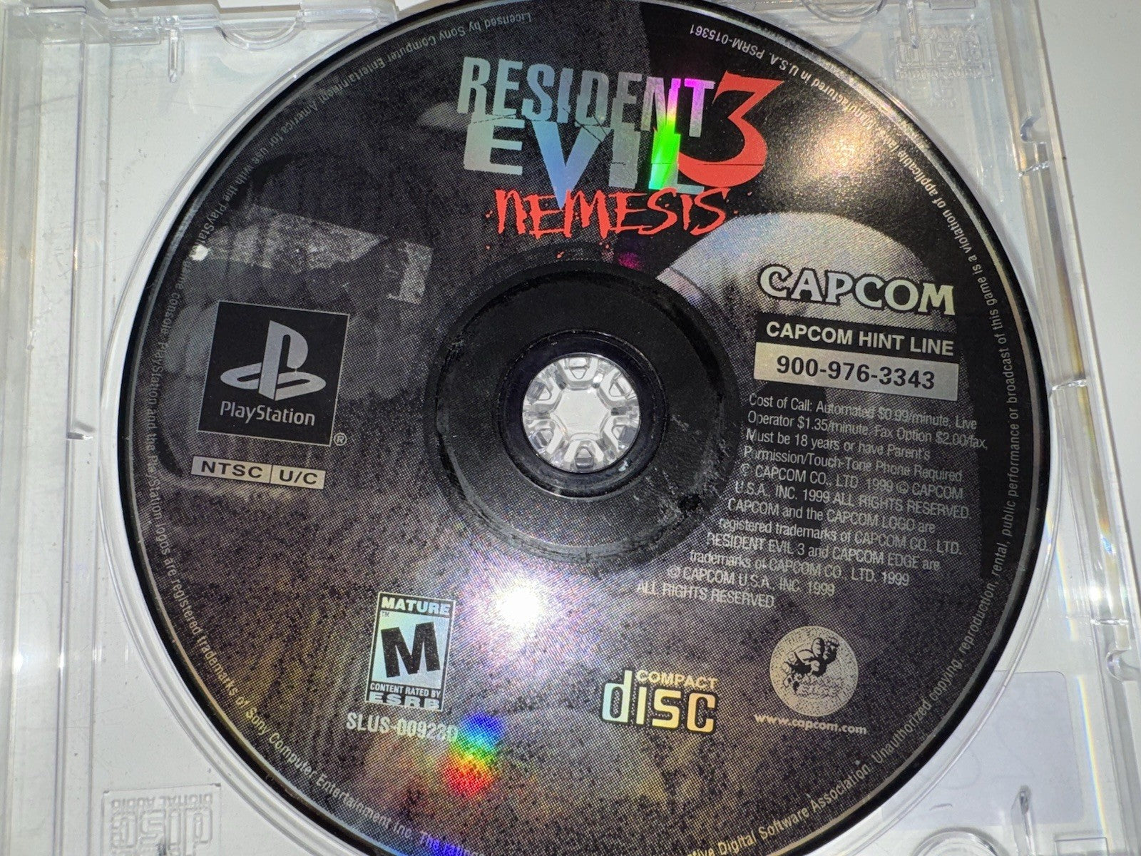 Resident Evil 3: Nemesis (PlayStation 1, 1999) Disc Only PS1