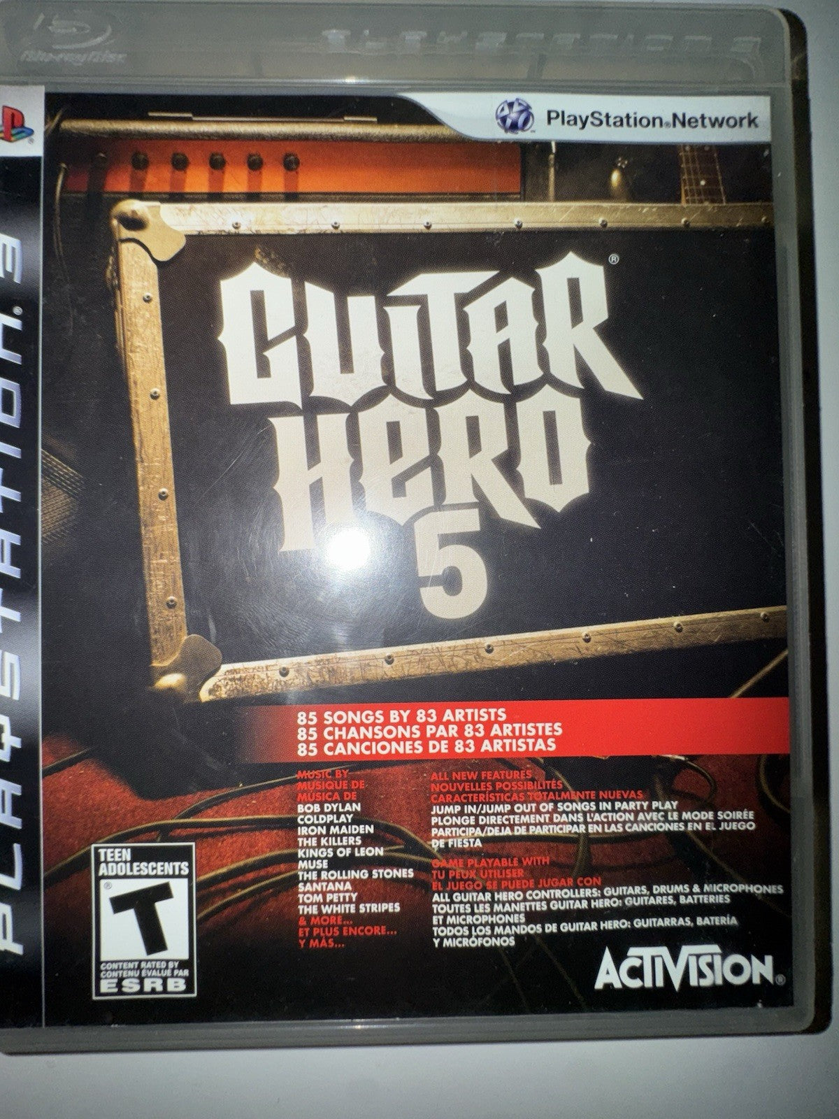 Guitar Hero 5 (Sony PlayStation 3, 2009) CIB COMPLETE PS3