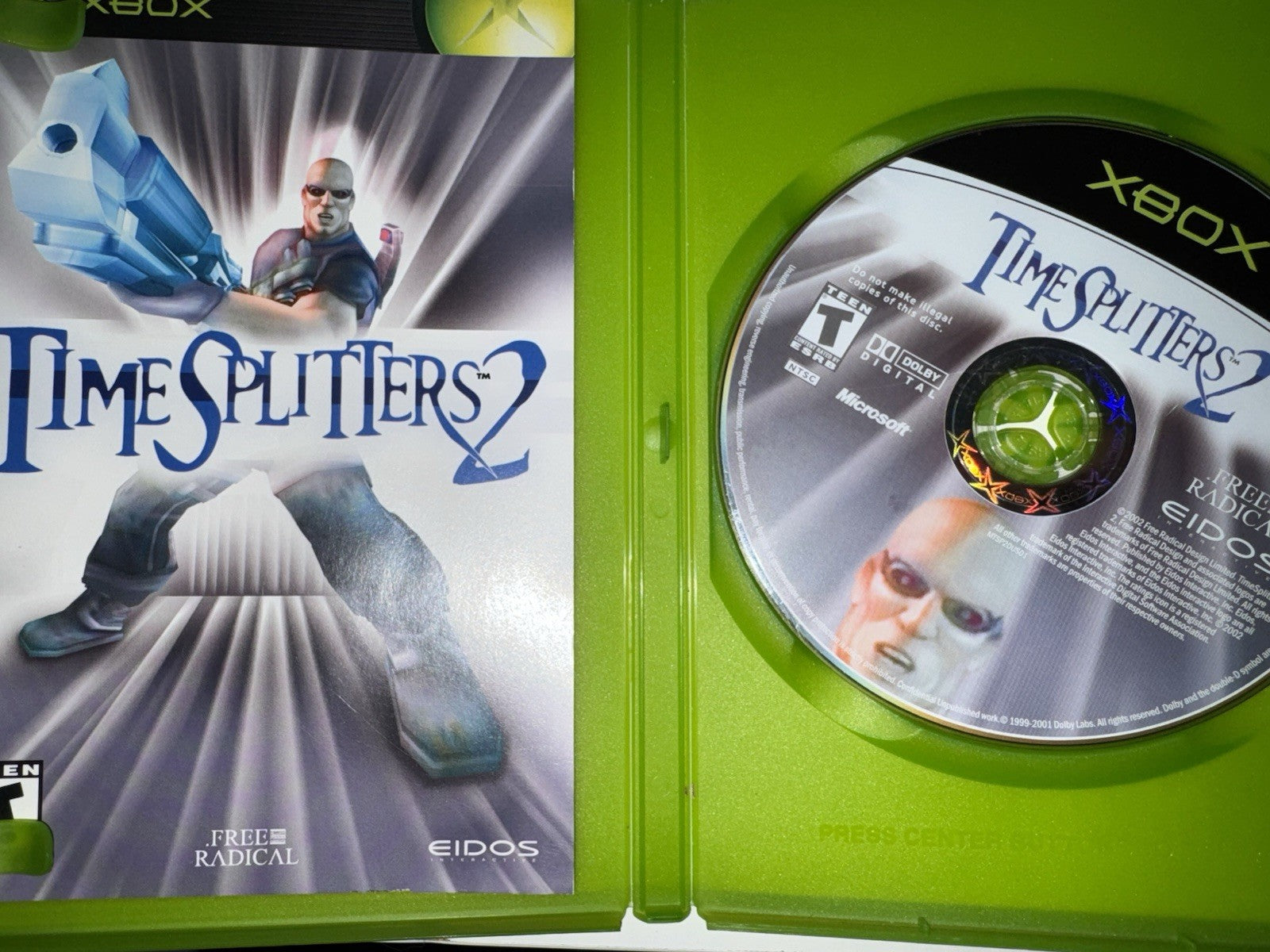 TimeSplitters 2 (Microsoft Xbox, 2002) CIB COMPLETE +MANUAL OG XBOX