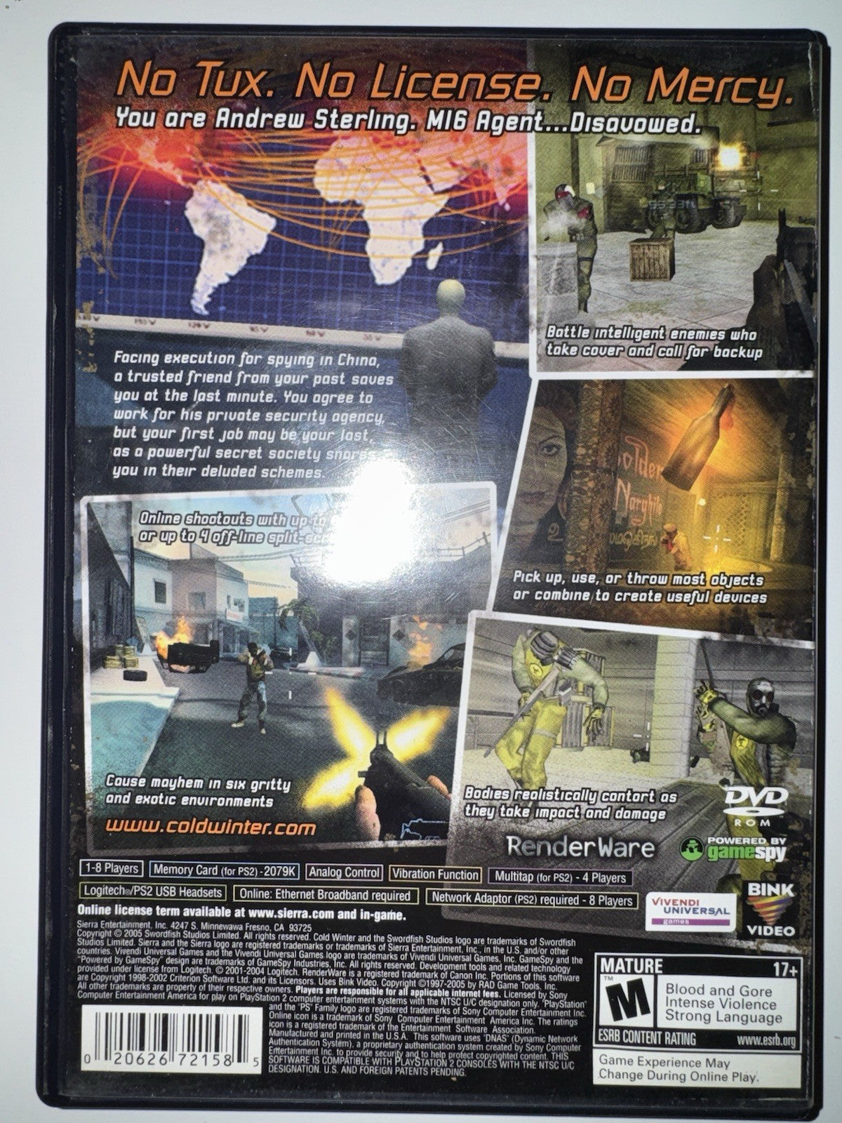 Cold Winter (Sony PlayStation 2, 2005) CIB COMPLETE PS2