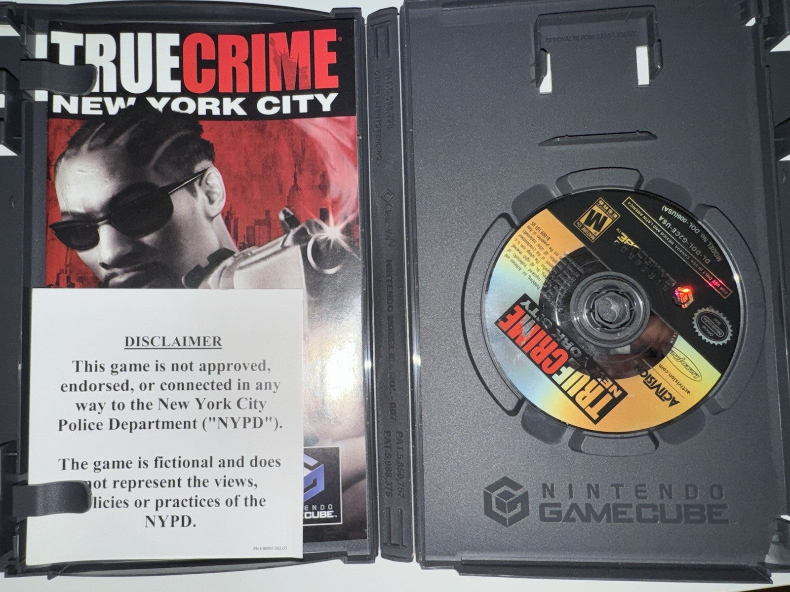 True Crime: New York City (Nintendo GameCube, 2005) CIB COMPLETE + MANUAL GC