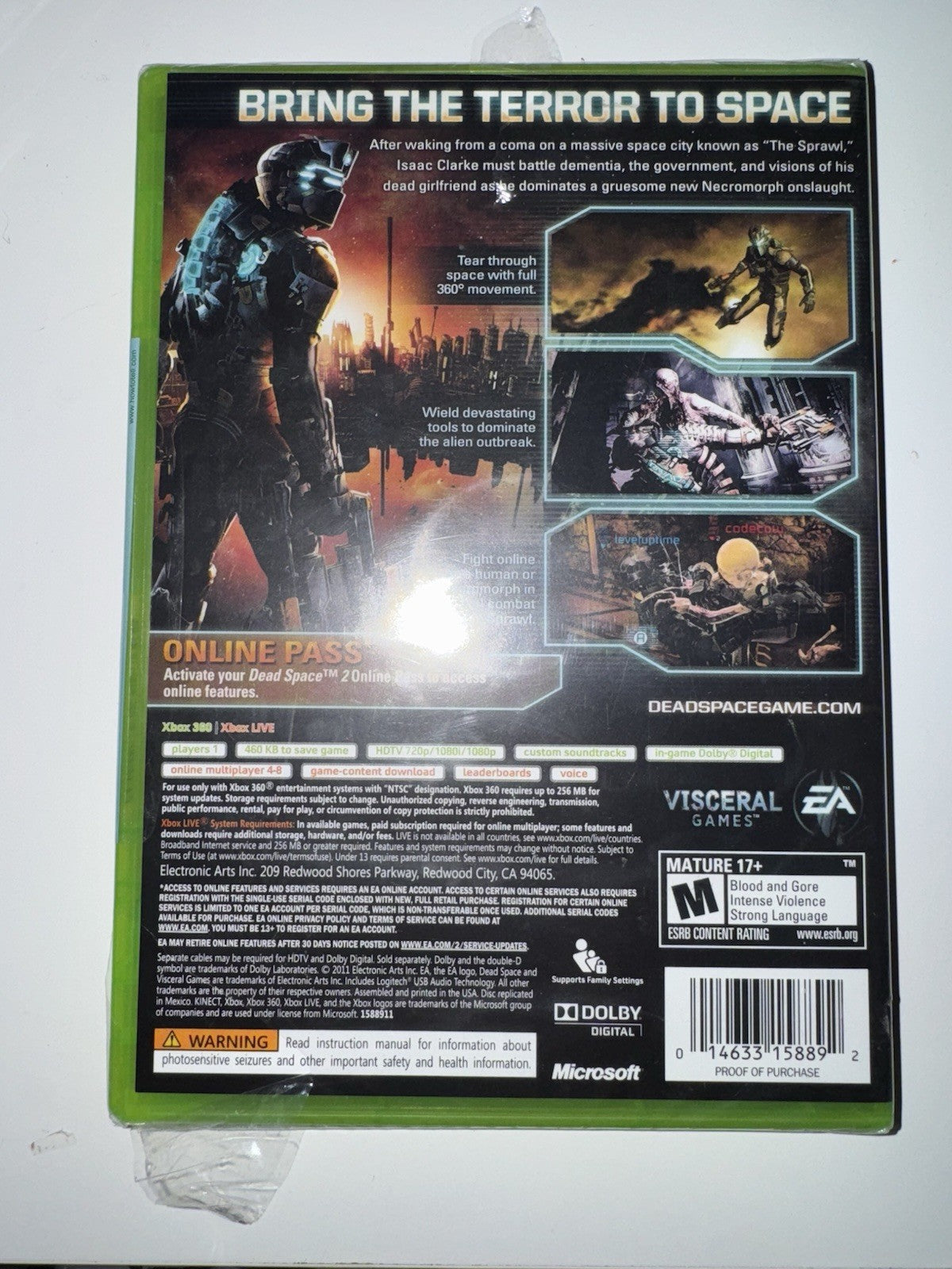 Dead Space 2 (Microsoft Xbox 360, 2011) LIKE NEW SEAL DAMAGED