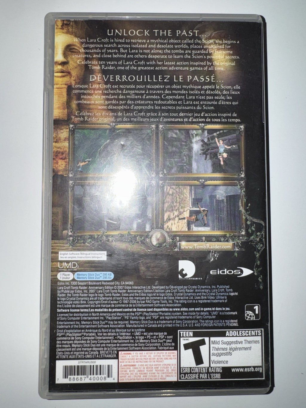 Lara Croft: Tomb Raider Anniversary (Sony PSP, 2007) CIB COMPLETE PSP