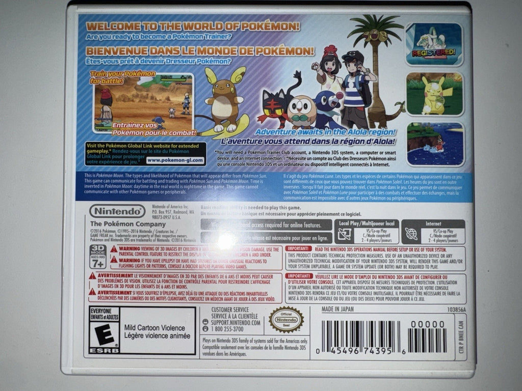 Pokémon Moon (Nintendo 3DS, 2016) 3DS