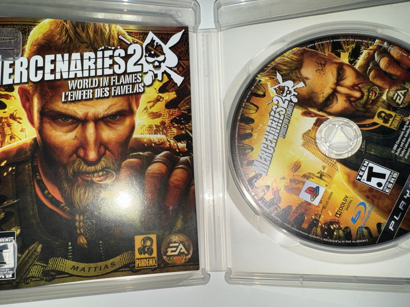 Mercenaries 2: World in Flames Sony PlayStation 3 PS3 CIB COMPLETE + MANUAL
