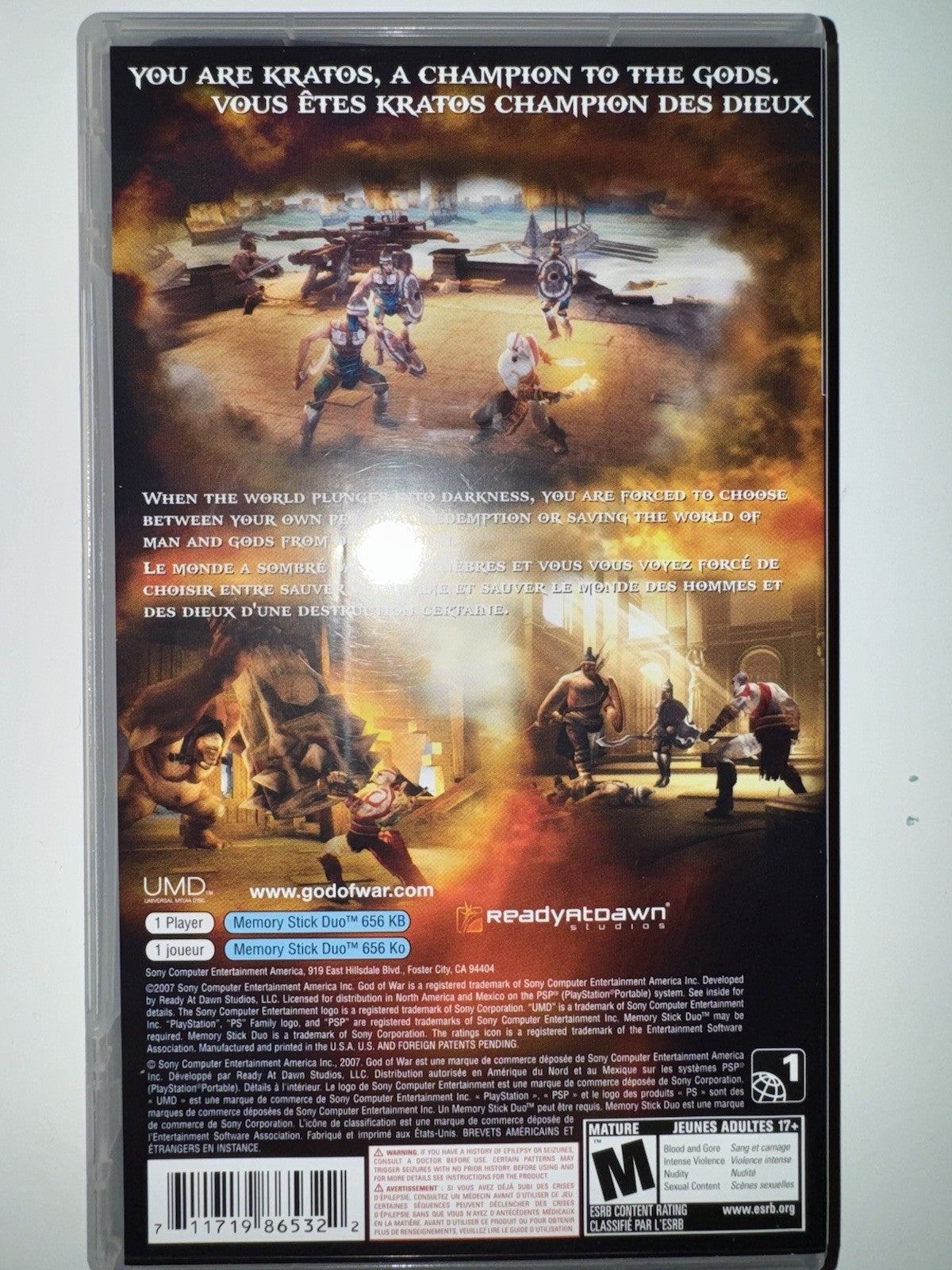 God of War Chains of Olympus (Sony PlayStation PSP, 2008) Complete CIB