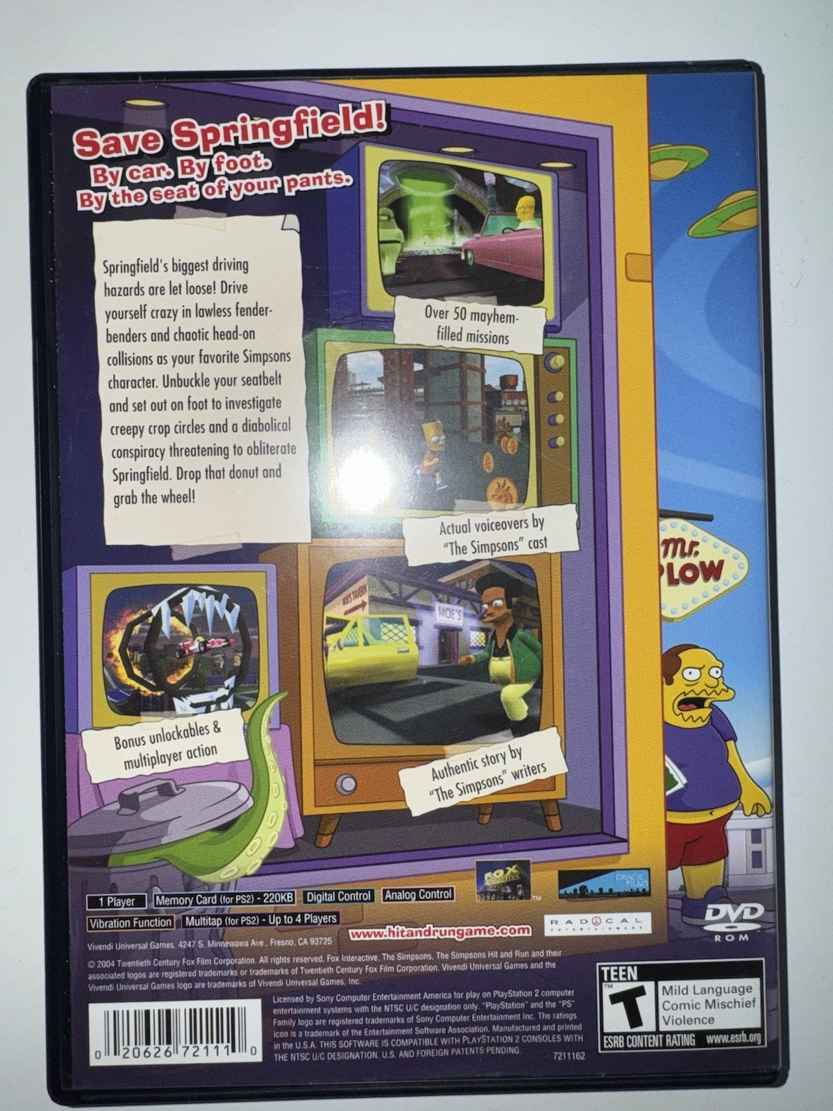 The Simpsons: Hit & Run (PlayStation 2, 2003) CIB COMPLETE PS2