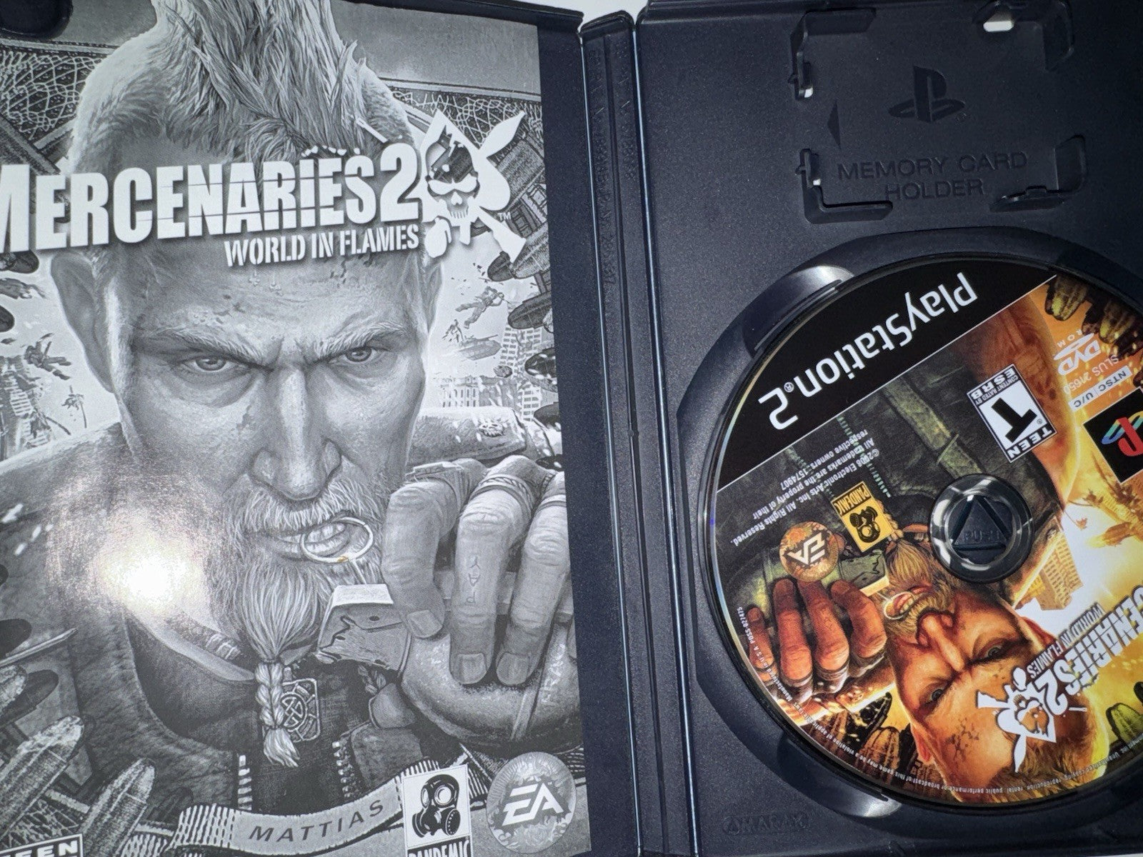 Mercenaries 2: World in Flames (Sony PlayStation 2, 2008) CIB COMPLETE PS2