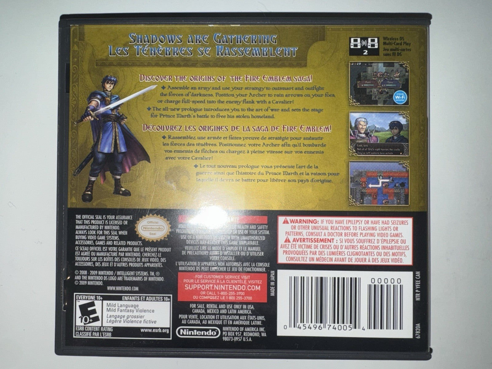 Fire Emblem: Shadow Dragon (Nintendo DS, 2009) CIB COMPLETE DS