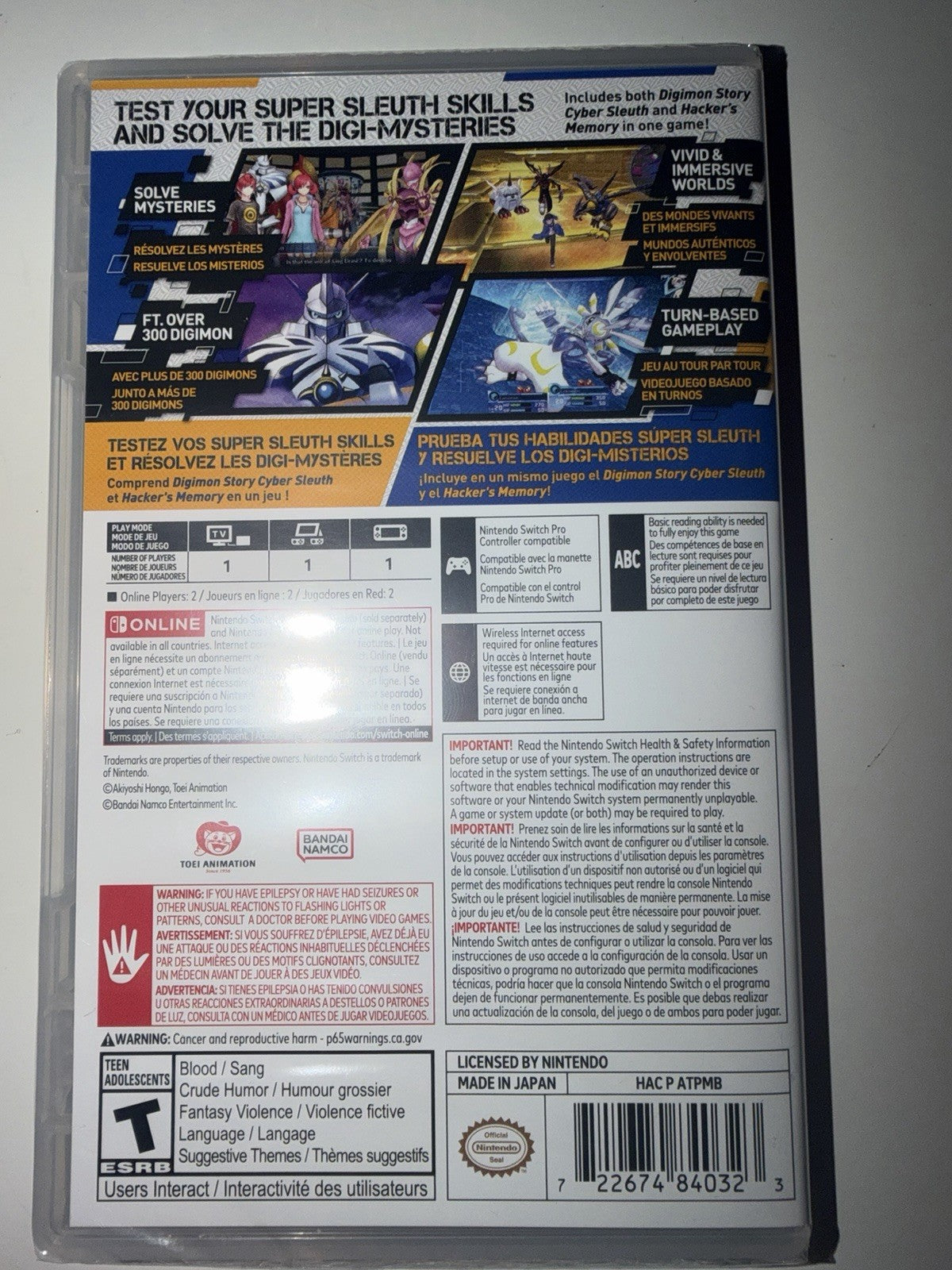 Digimon Story Cyber Sleuth Complete Edition (Nintendo Switch) BRAND NEW SEALED