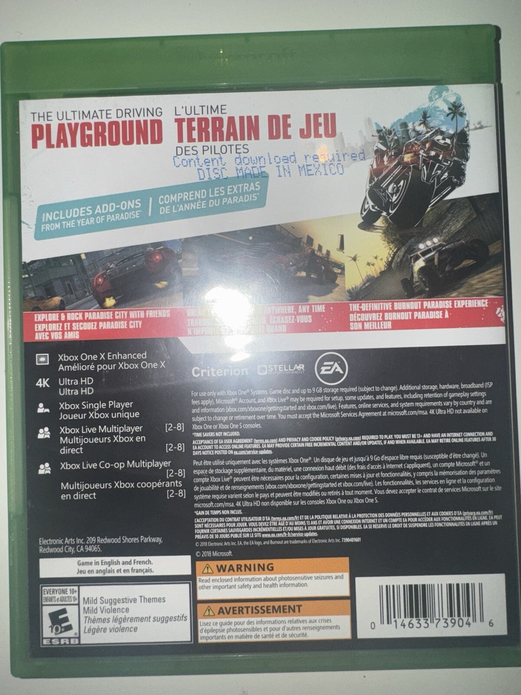 Burnout Paradise Remastered - Microsoft Xbox One