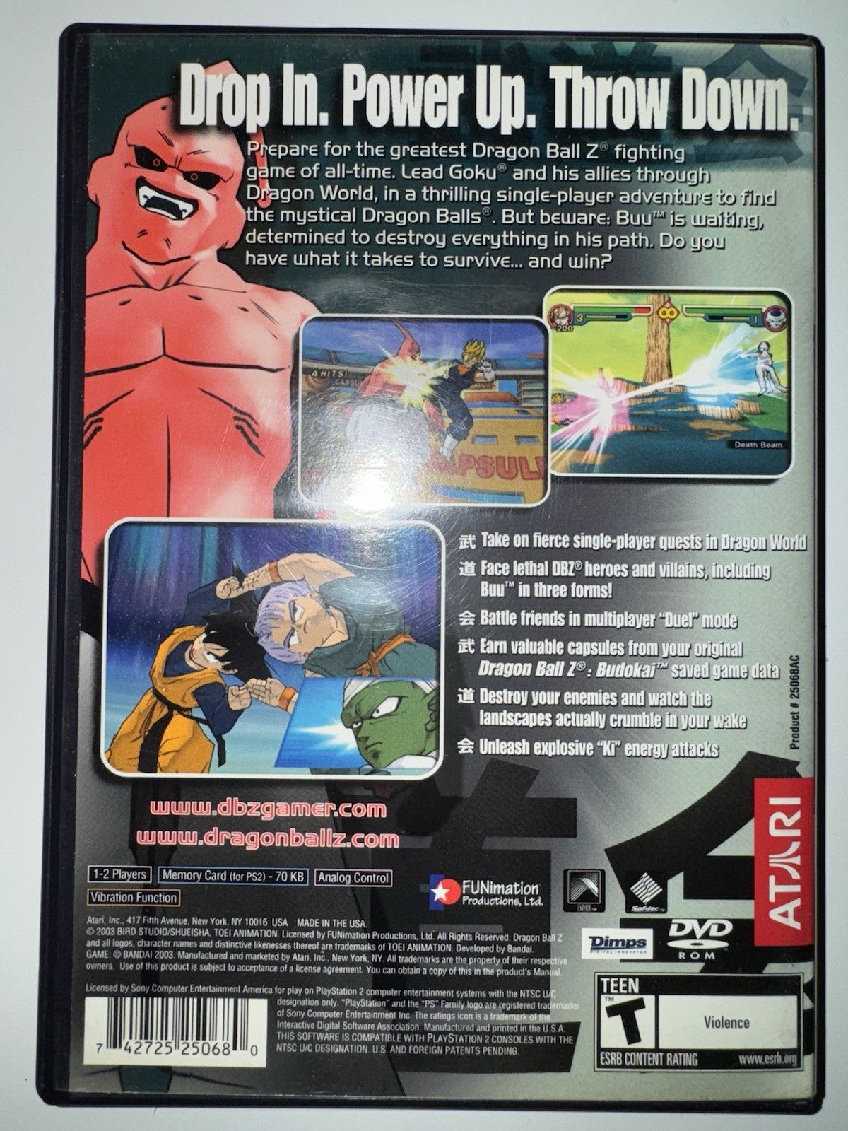 Dragon Ball Z: Budokai 2 (Sony PlayStation 2, 2003) PS2 CIB Complete