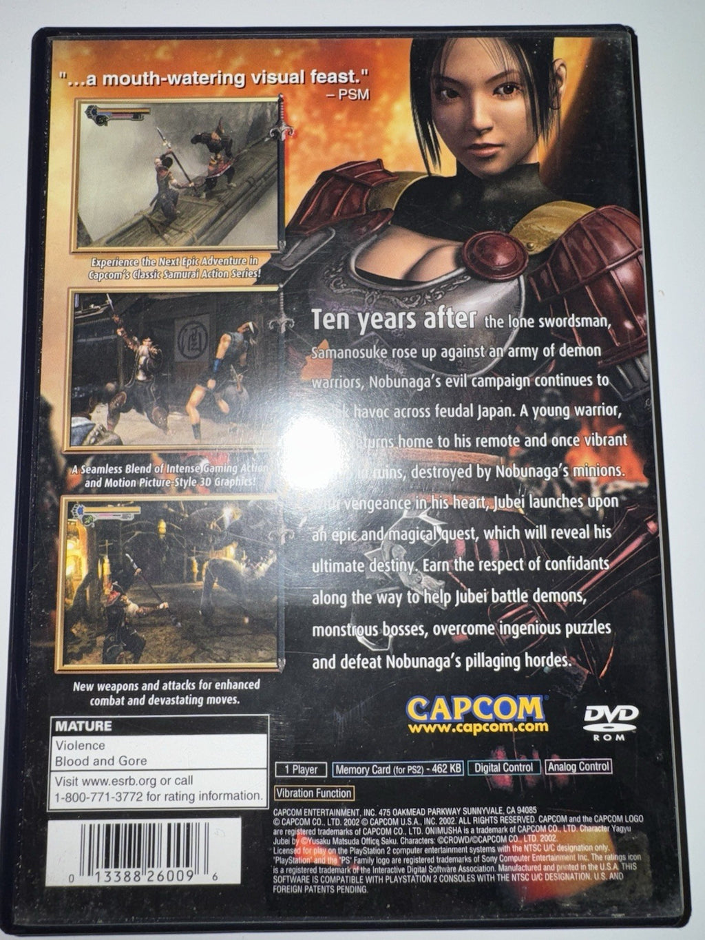 Onimusha 2: Samurai's Destiny (Sony PlayStation 2, 2002) CIB COMPLETE PS2