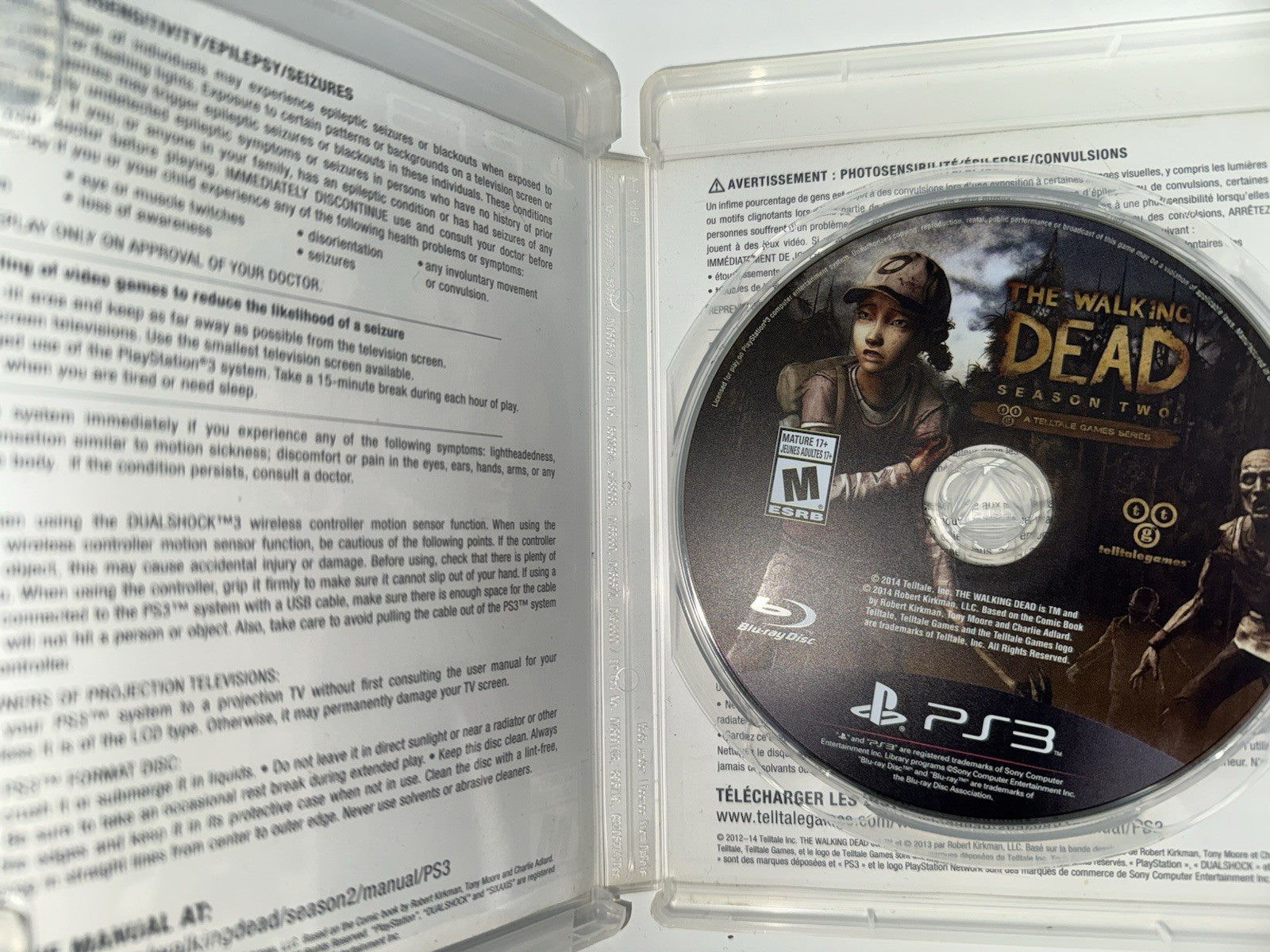 The Walking Dead: Season Two (Sony PlayStation 3, 2014) PS3