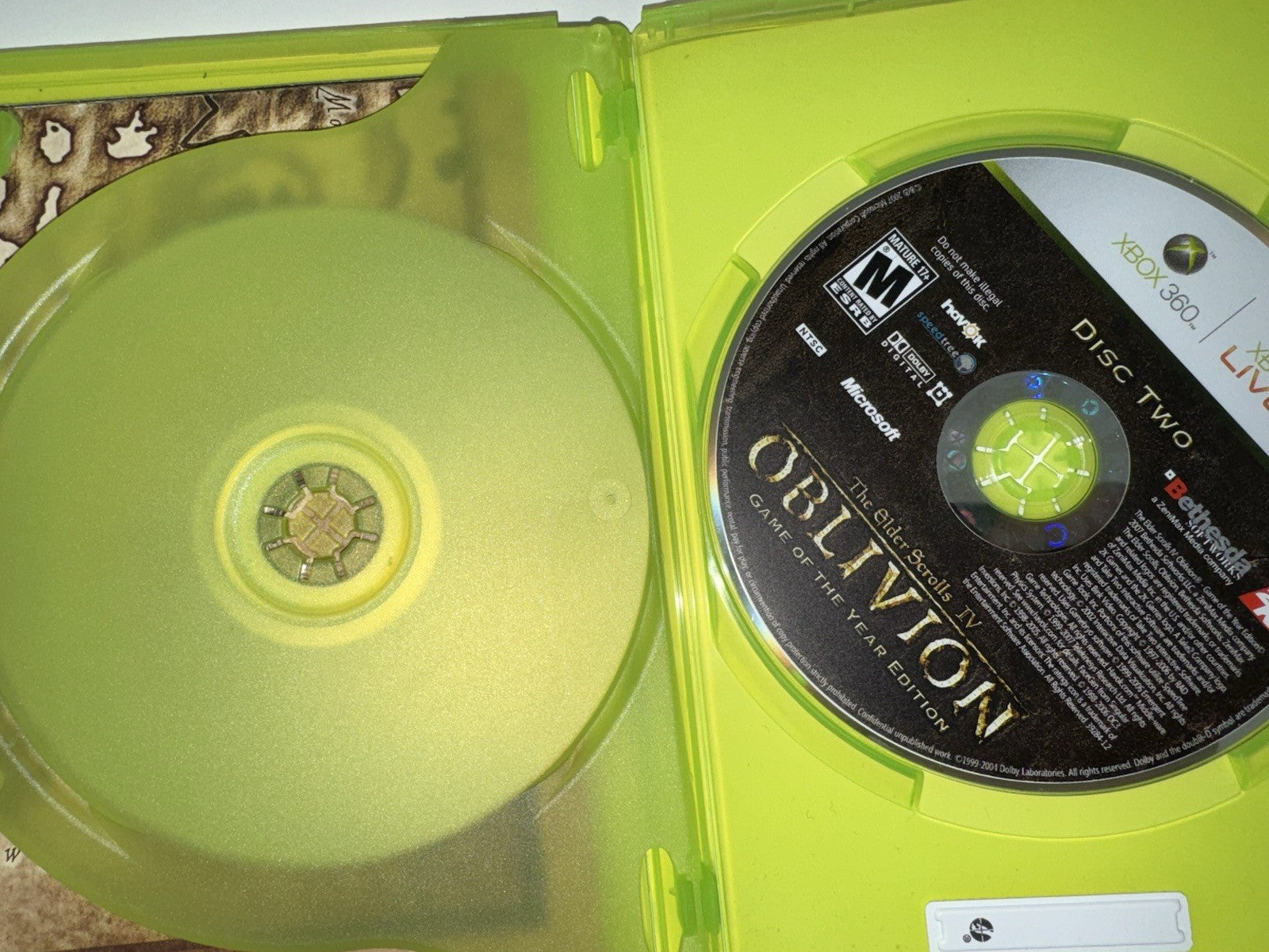 The Elder Scrolls IV: Oblivion  (Microsoft Xbox 360, 2011) CIB COMPLETE XB360