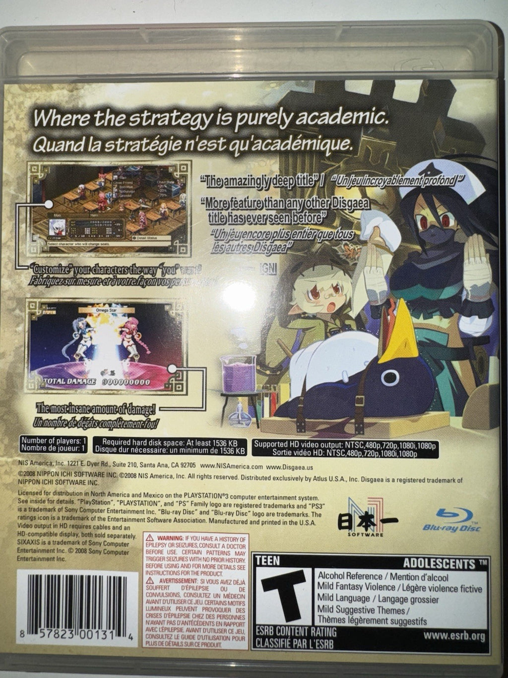 Disgaea 3: Absence of Justice (Sony Playstation 3, PS3) - Complete - CIB