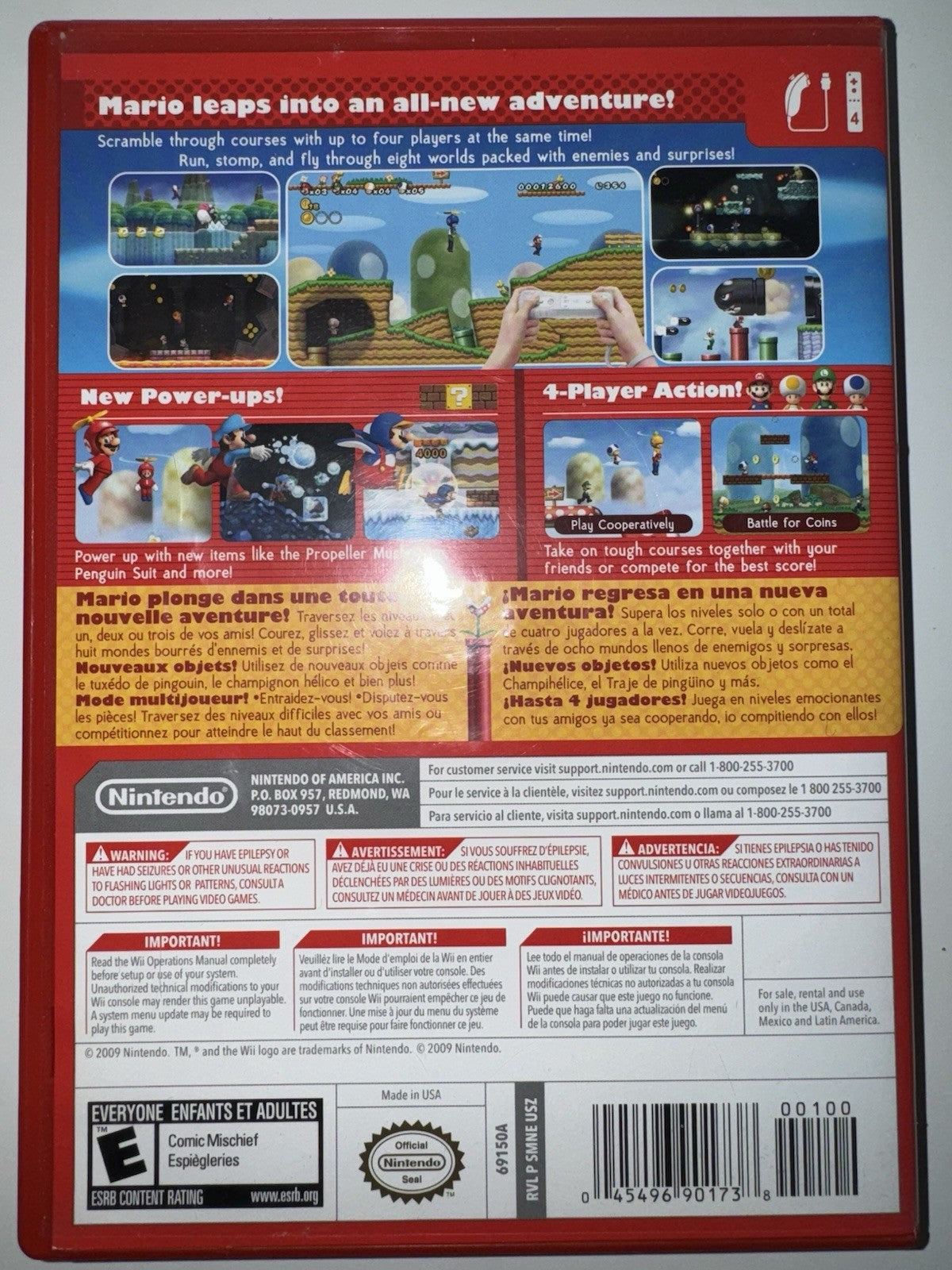 New Super Mario Bros. Wii (Nintendo Wii, 2009) CIB COMPLETE WII