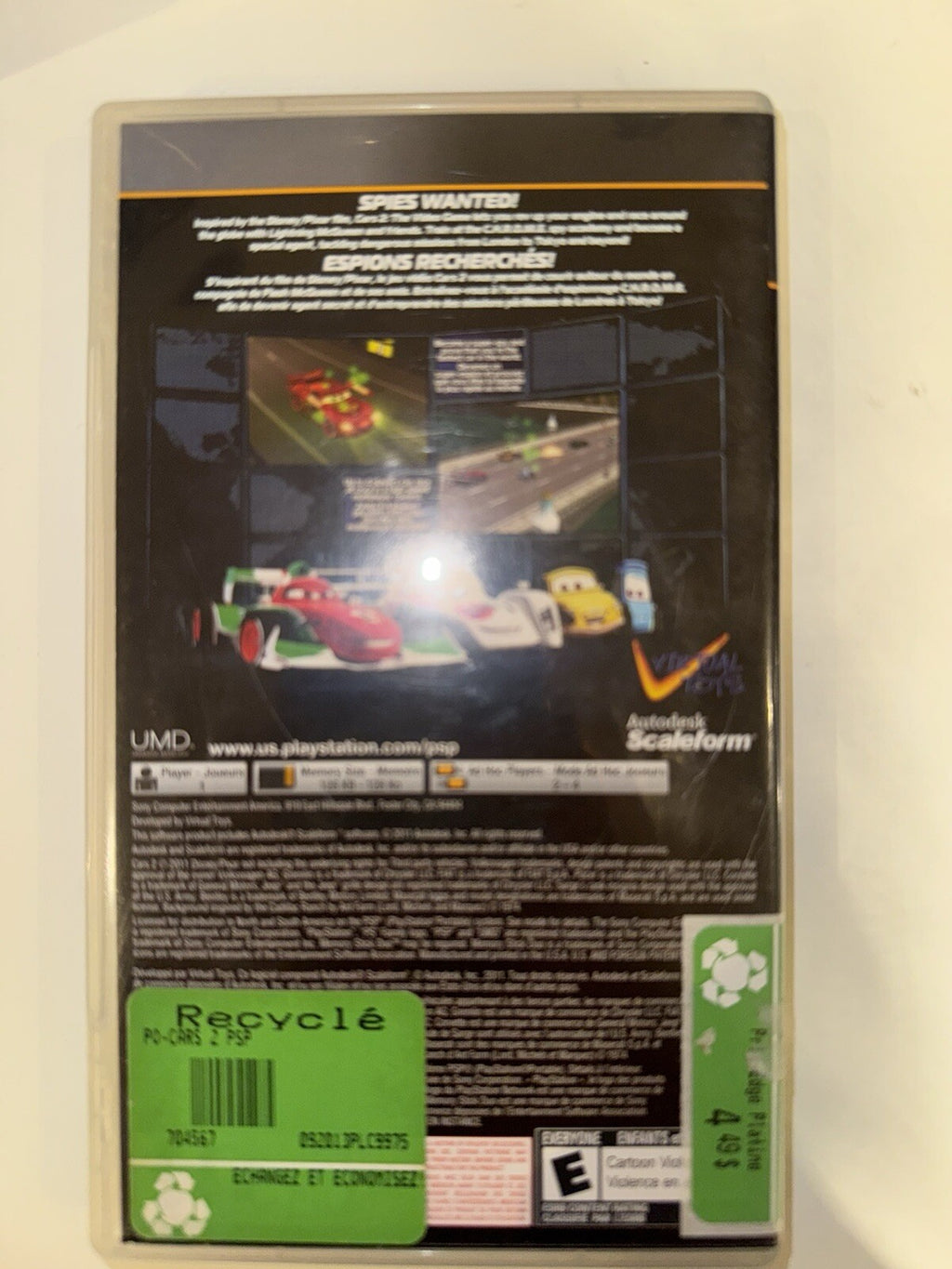 Cars 2 (Sony PSP, 2011) CIB COMPLETE + MANUAL PLAYSTATION