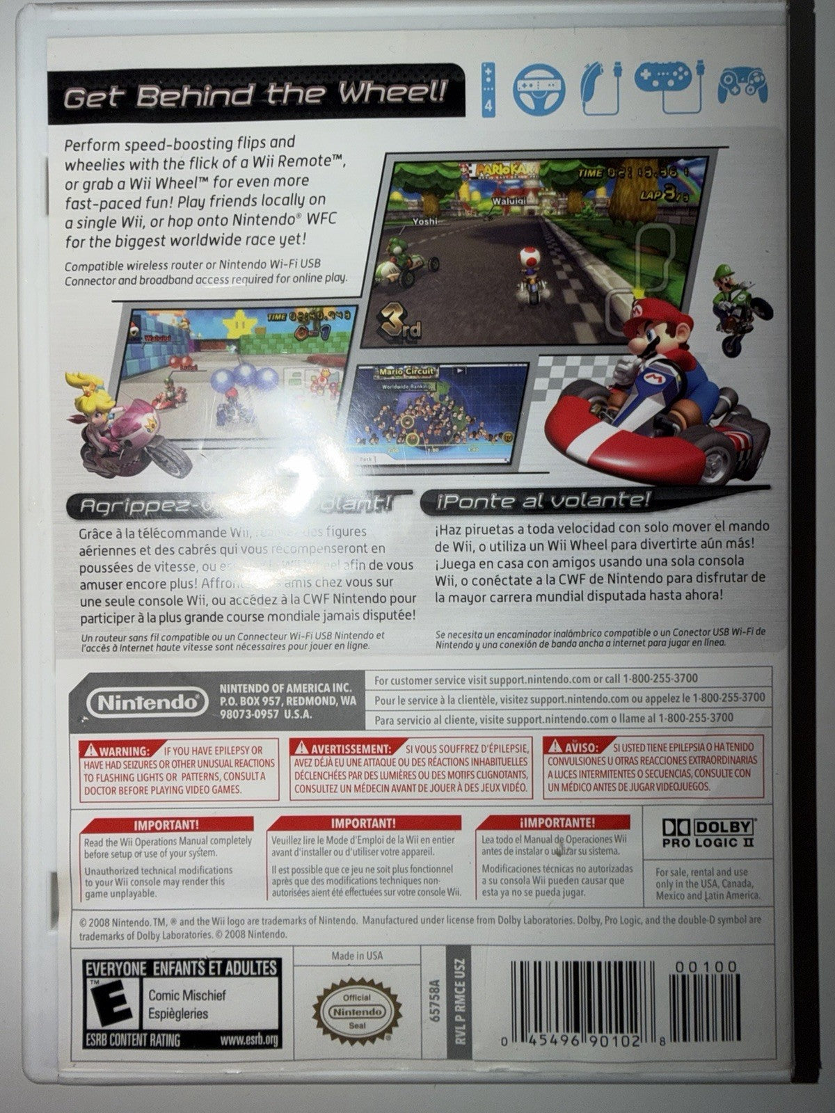 Mario Kart Wii (Nintendo Wii, 2008) CIB COMPLETE