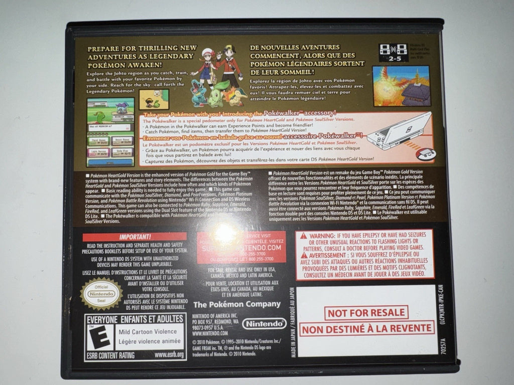 Pokemon: HeartGold Version (Nintendo DS, 2010) CIB COMPLETE + MANUAL