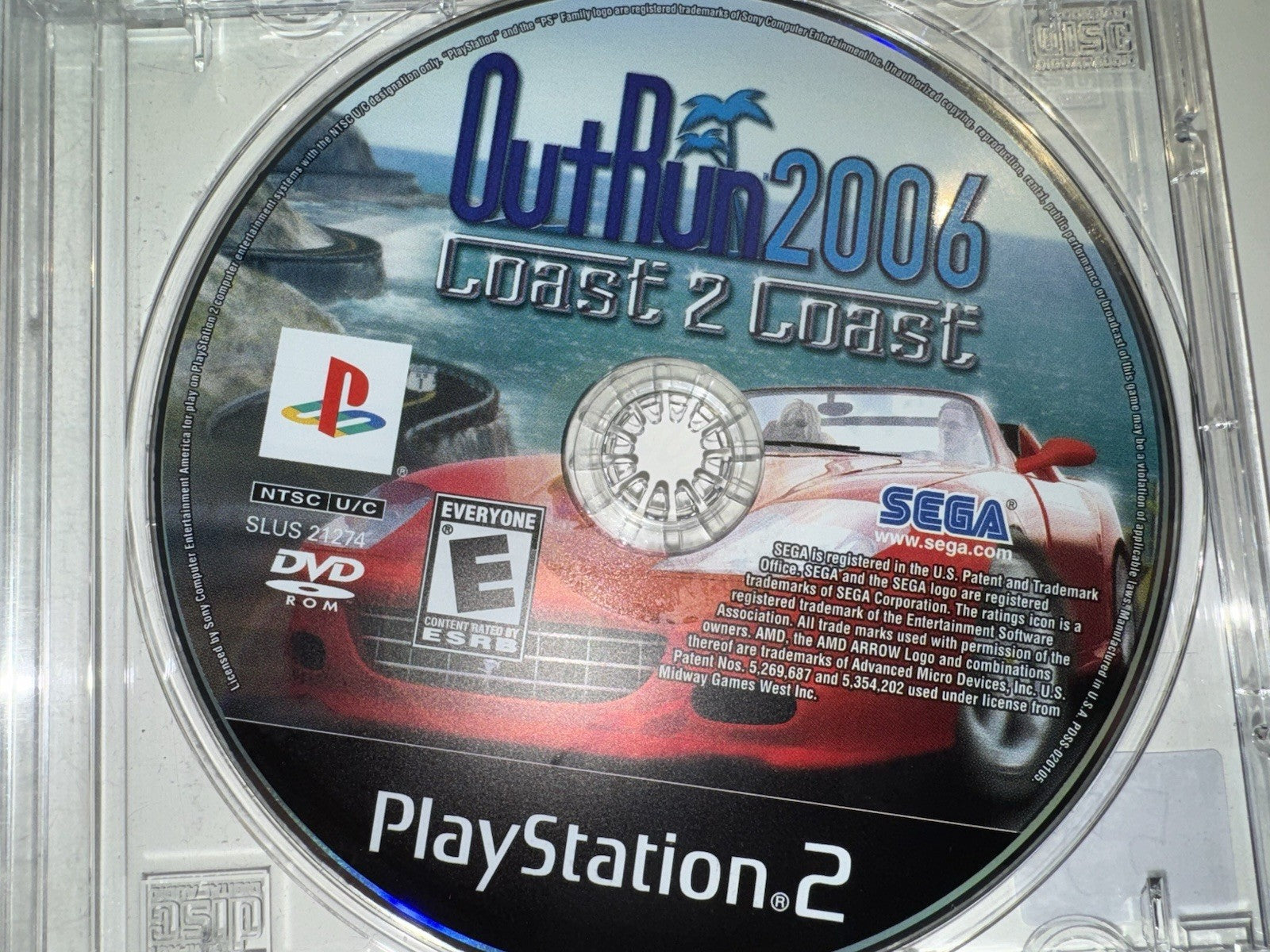 OutRun 2006: Coast 2 Coast (Sony PlayStation 2, 2006) DISC ONLY PS2
