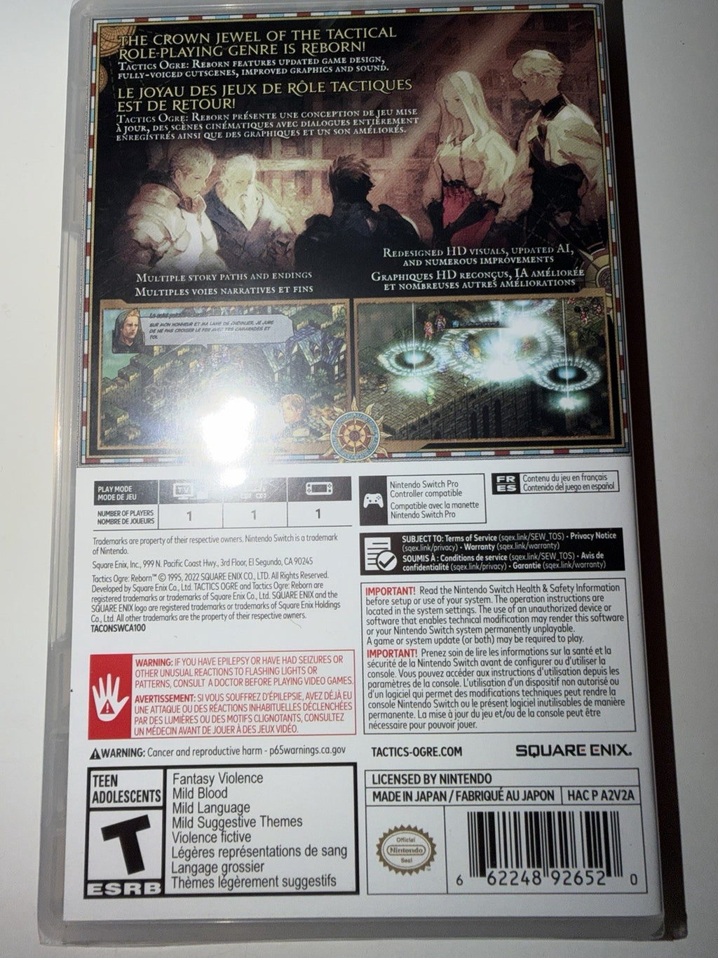 Tactics Ogre Reborn (Nintendo Switch) BRAND NEW SEALED NSW