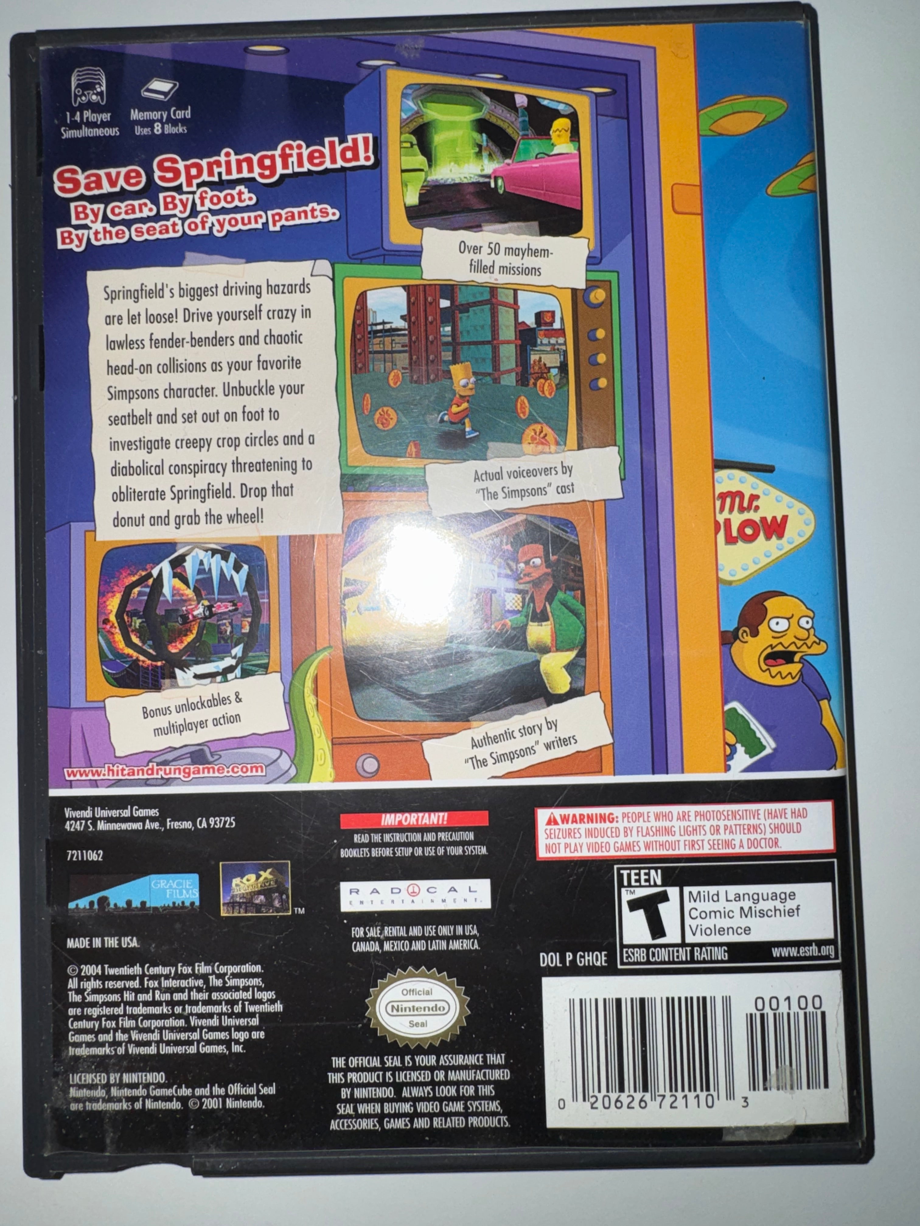 The Simpsons: Hit & Run (Nintendo GameCube, 2003) CIB Complete GC