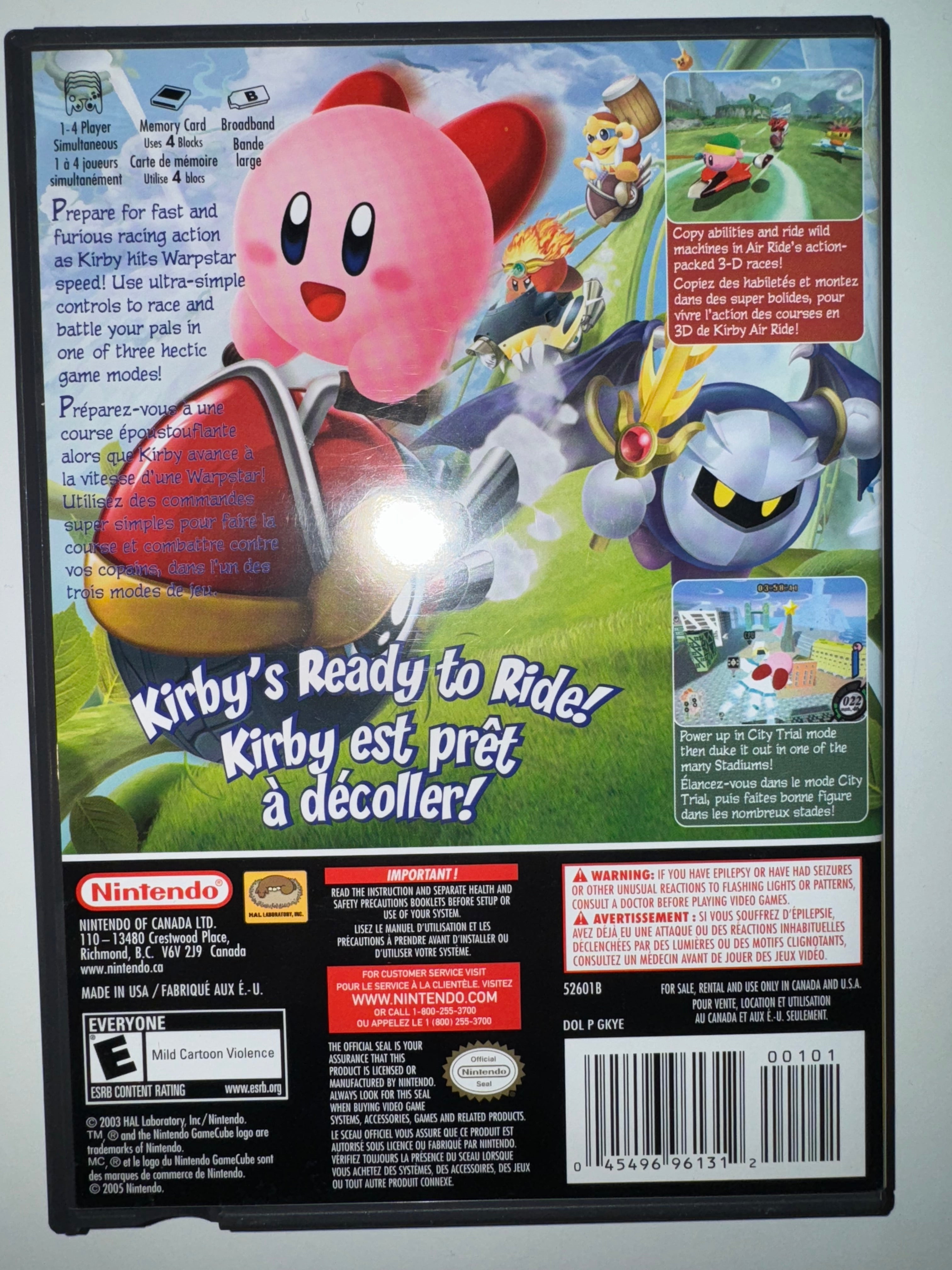 Kirby Air Ride (Nintendo GameCube 2003 Players Choice) CIB COMPLETE