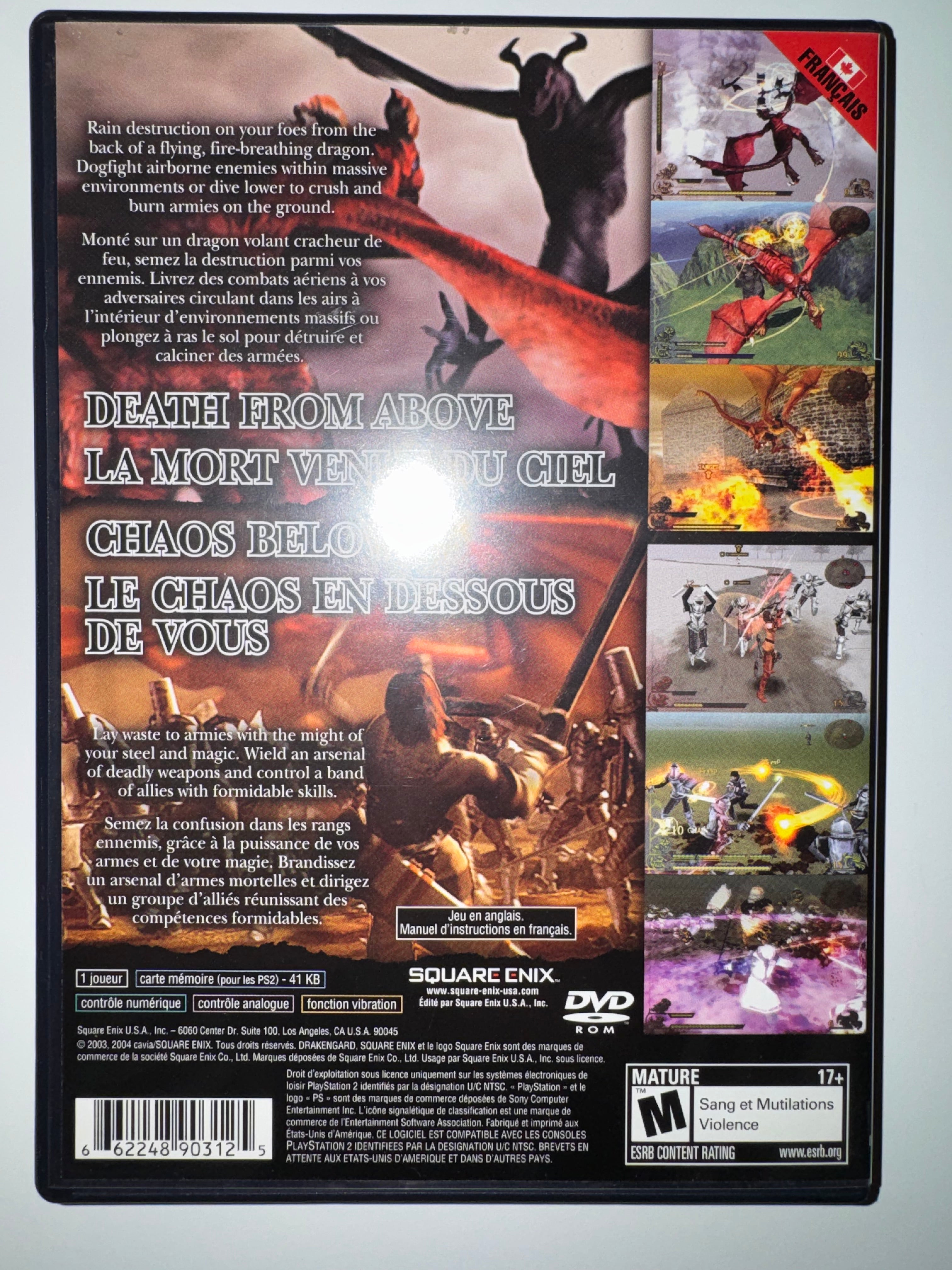 Drakengard (Sony PlayStation 2, 2004) CIB COMPLETE PS2