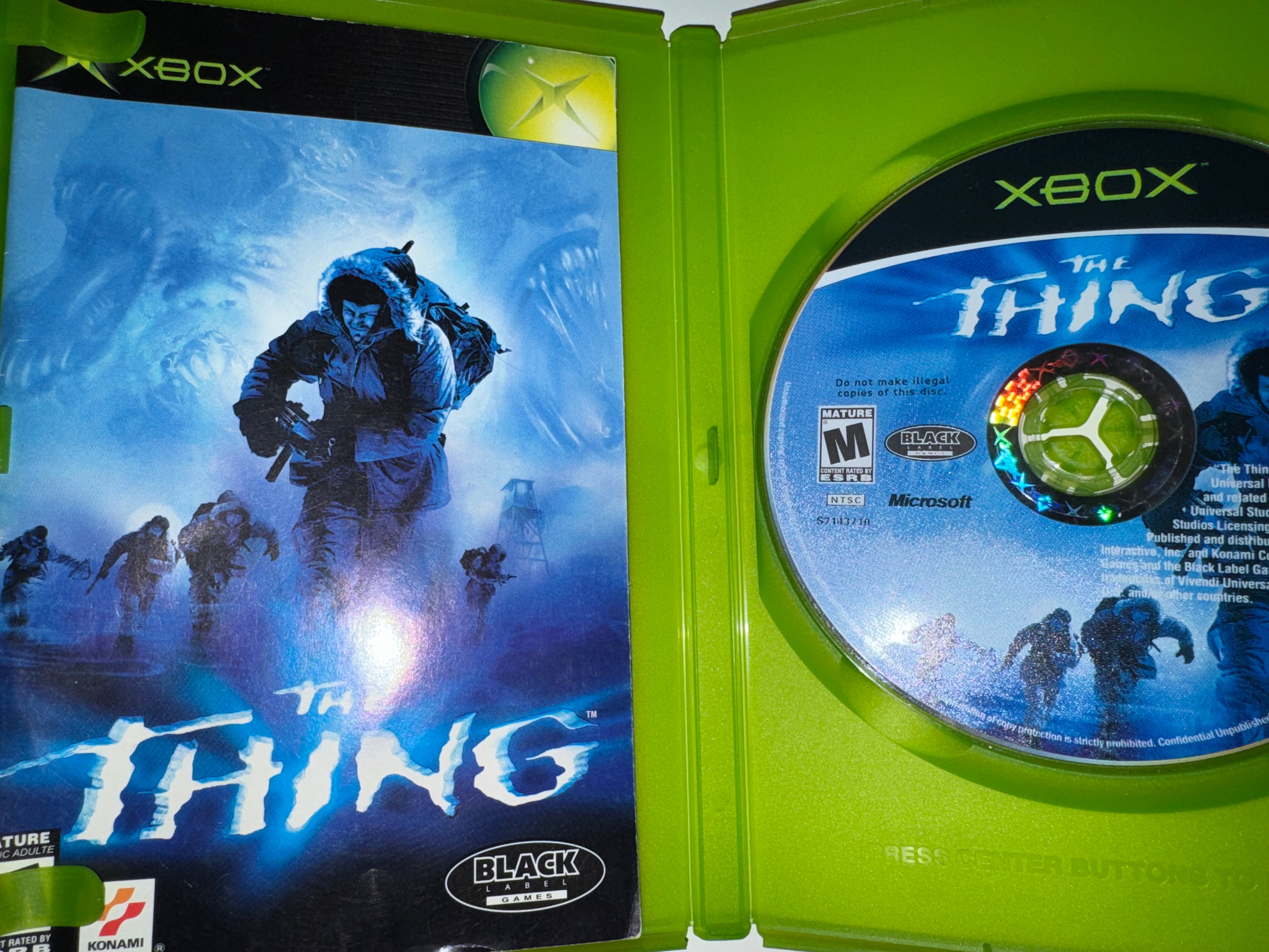 The Thing (Microsoft Xbox) OG XBOX W FRENCH MANUAL ONLY