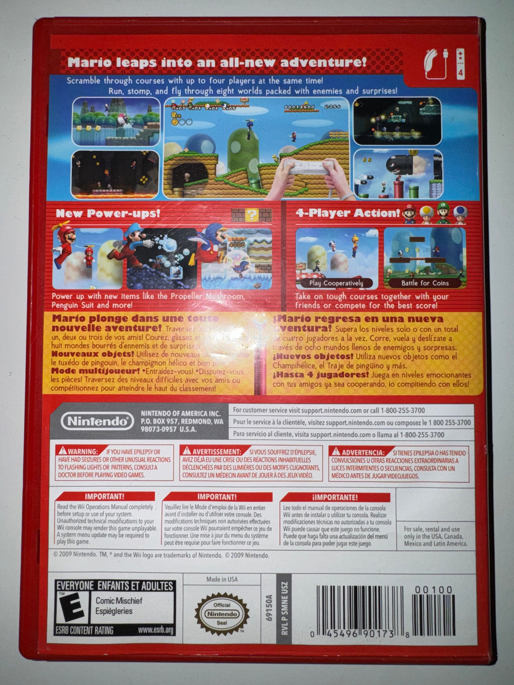 New Super Mario Bros. Wii (Nintendo Wii, 2009) CIB COMPLETE WII