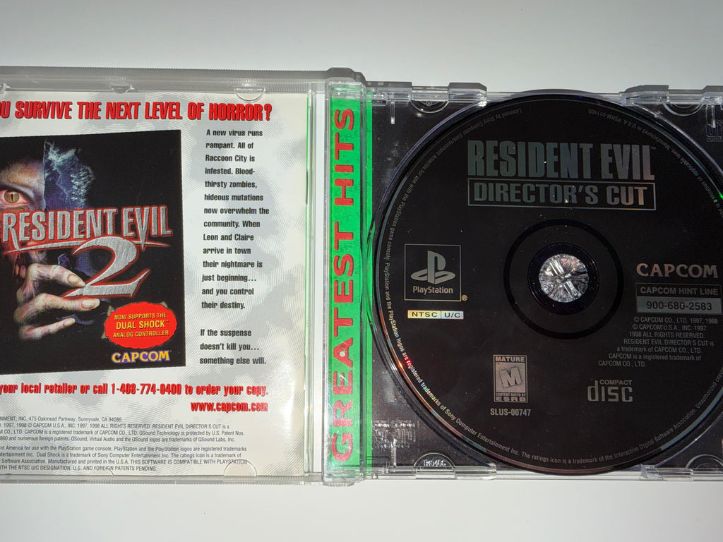 Resident Evil Director's Cut (PlayStation 1, 1998) CIB COMPLETE PS1