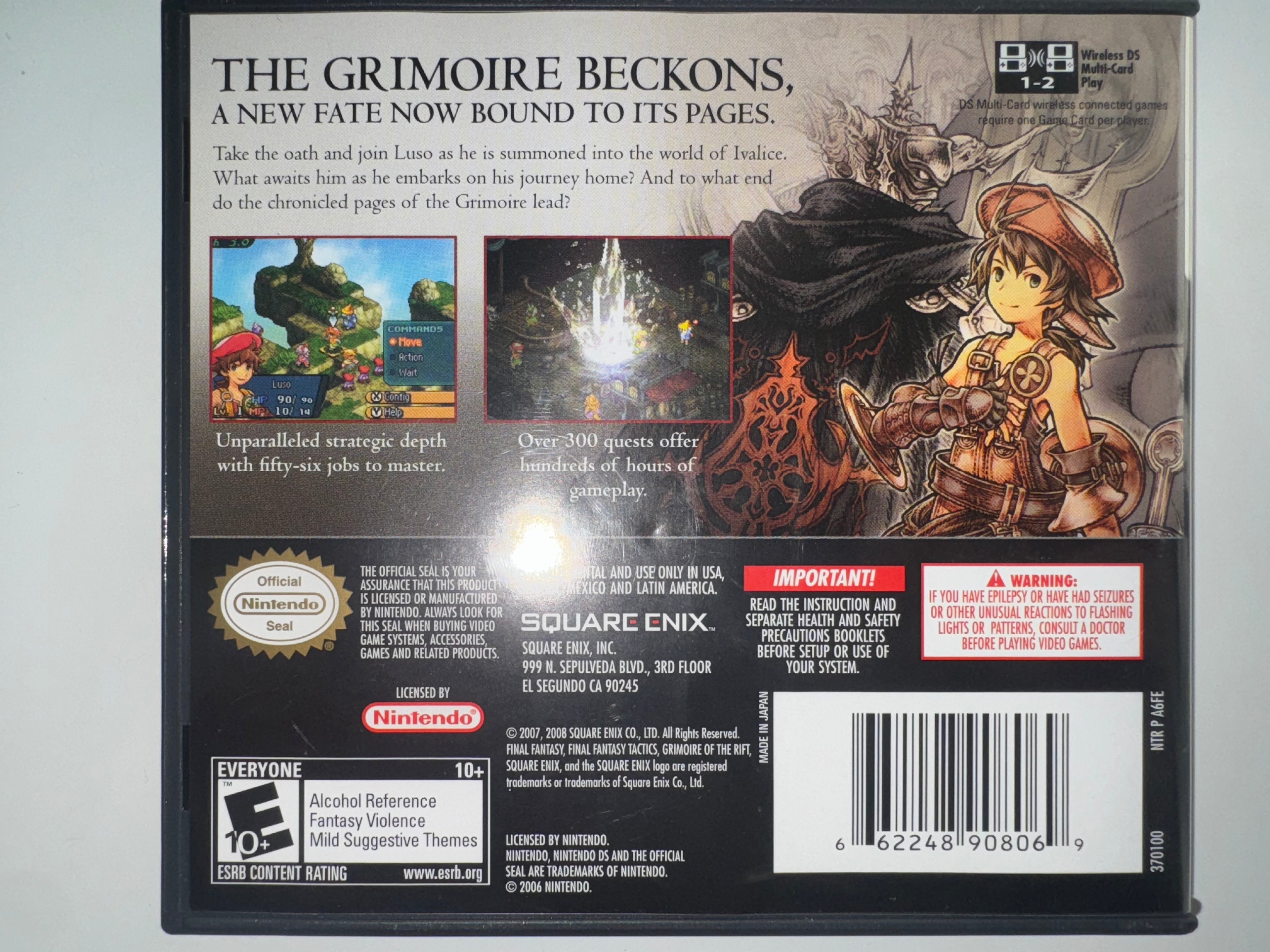 Final Fantasy Tactics A2: Grimoire of the Rift (Nintendo DS, 2008) CIB COMPLETE DS