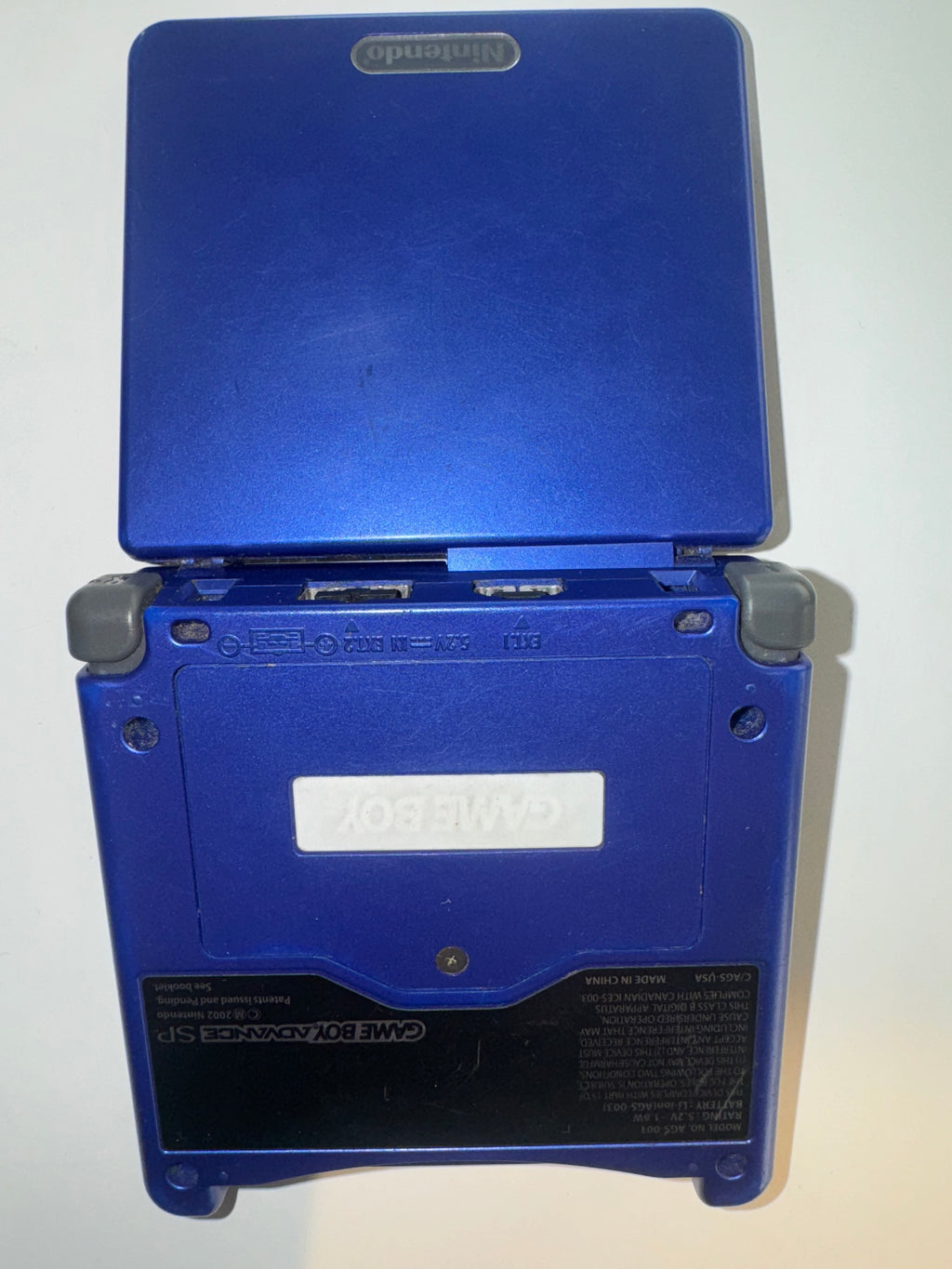 NINTENDO GAMEBOY ADVANCE SP CONSOLE SYSTEM GBA INDIGO COBALT BLUE