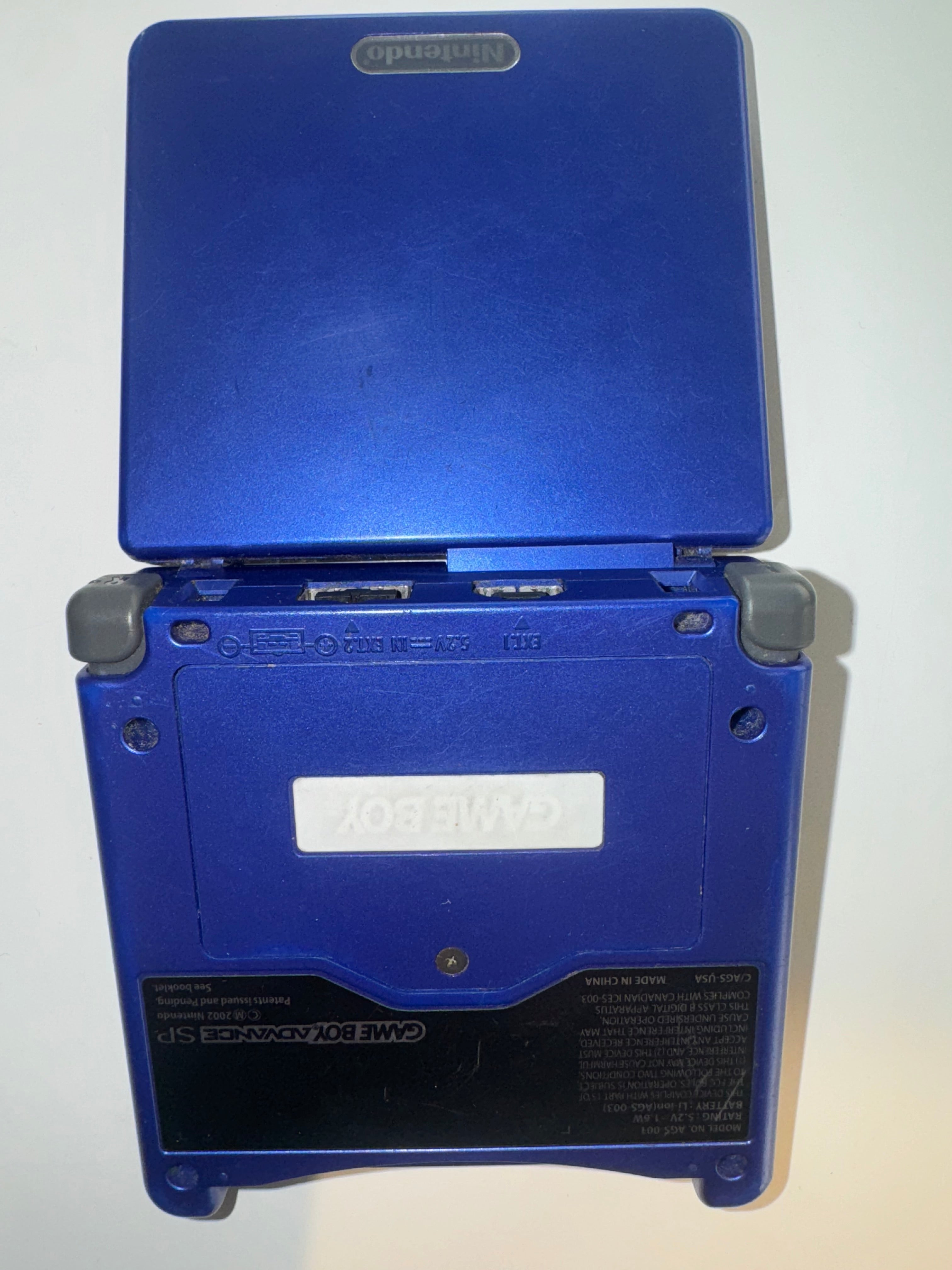 NINTENDO GAMEBOY ADVANCE SP CONSOLE SYSTEM GBA INDIGO COBALT BLUE