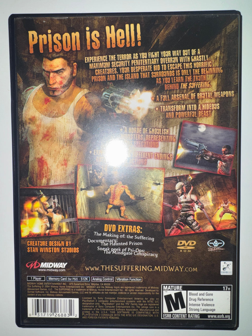 The Suffering (Sony PlayStation 2, 2000) CIB COMPLETE PS2