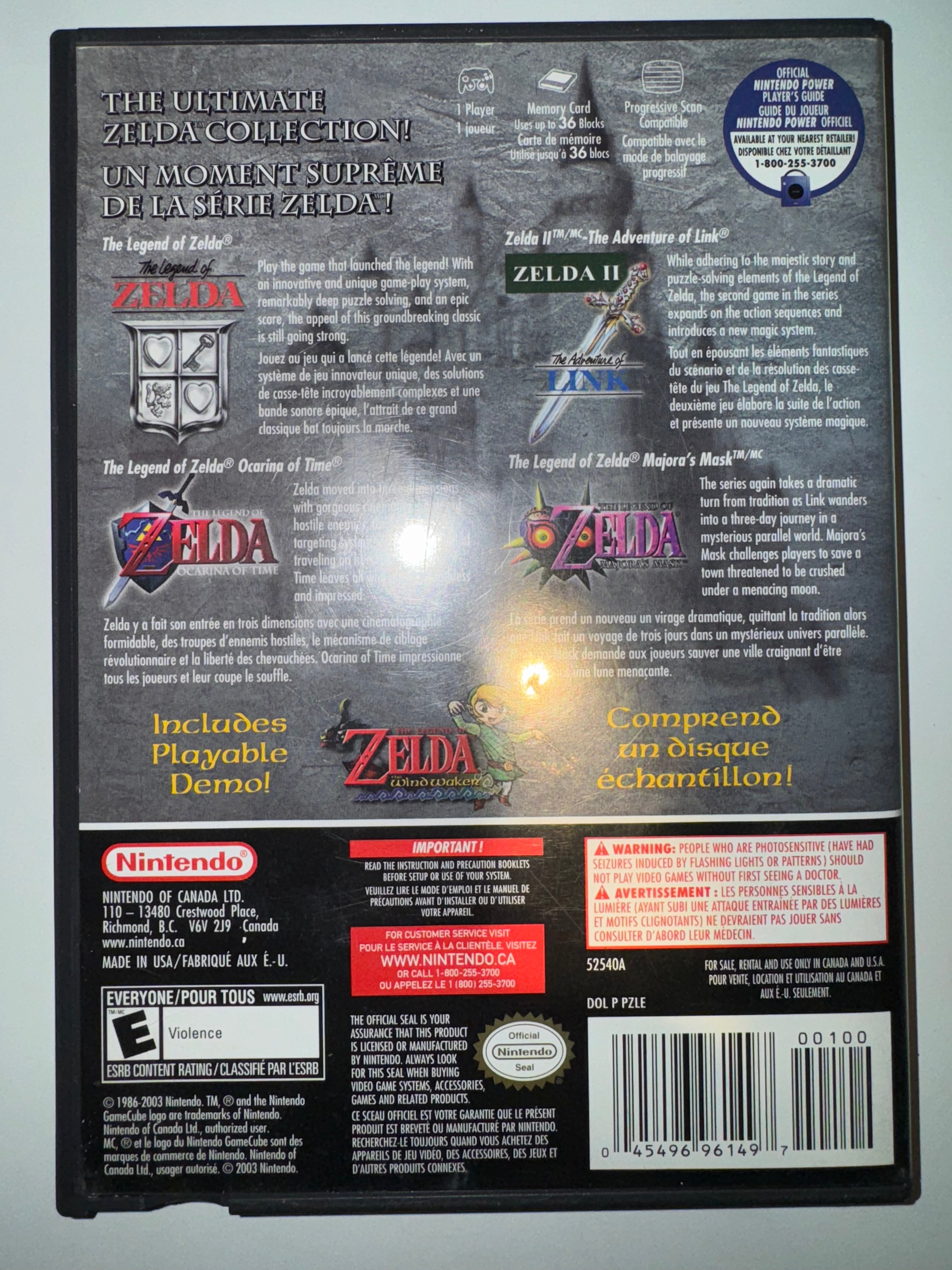 The Legend of Zelda Collector's Edition (Nintendo GameCube, 2003) CIB COMPLETE GC